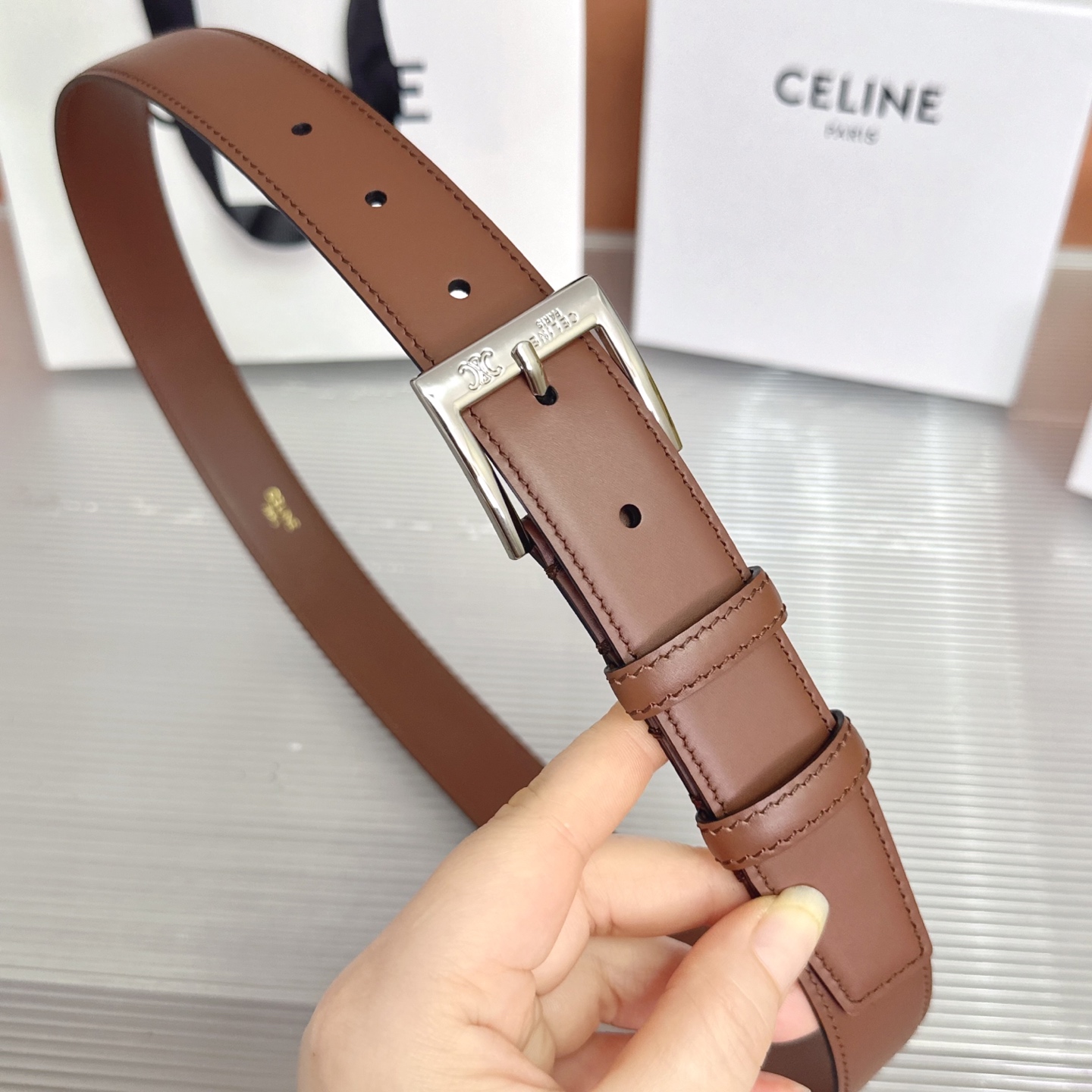💥💥💥3.0cm赛琳CELINE腰带，双面头层牛皮，长度：75.80.85.90.95.100.105欧