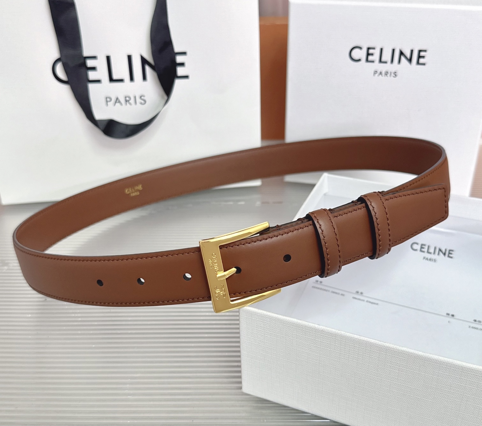 💥💥💥3.0cm赛琳CELINE腰带，双面头层牛皮，长度：75.80.85.90.95.100.105欧