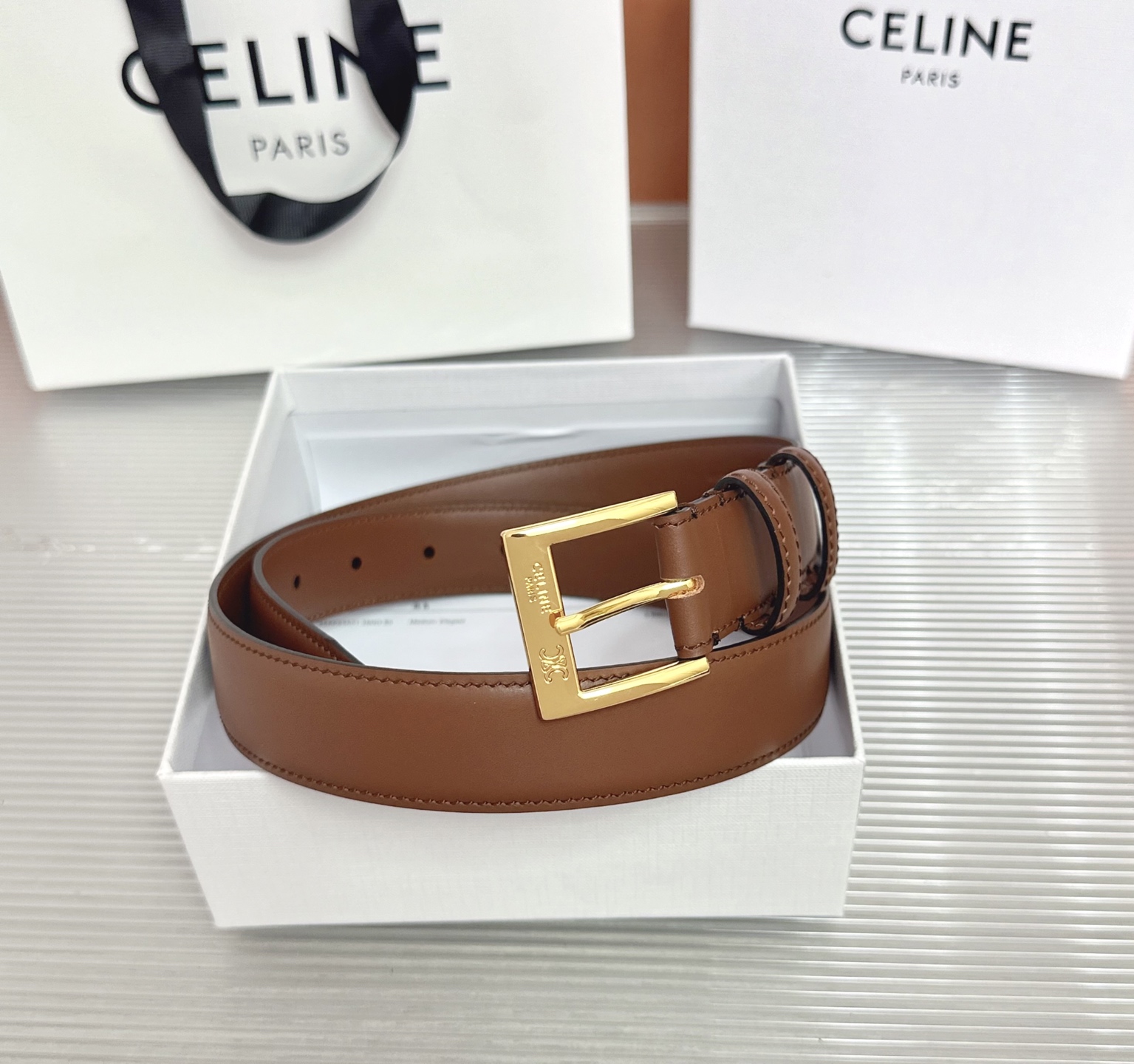 💥💥💥3.0cm赛琳CELINE腰带，双面头层牛皮，长度：75.80.85.90.95.100.105欧