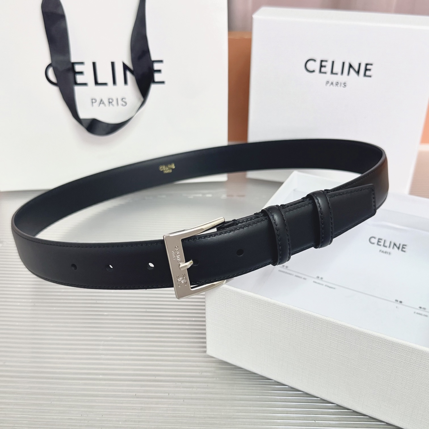 💥💥💥3.0cm赛琳CELINE腰带，双面头层牛皮，长度：75.80.85.90.95.100.105欧