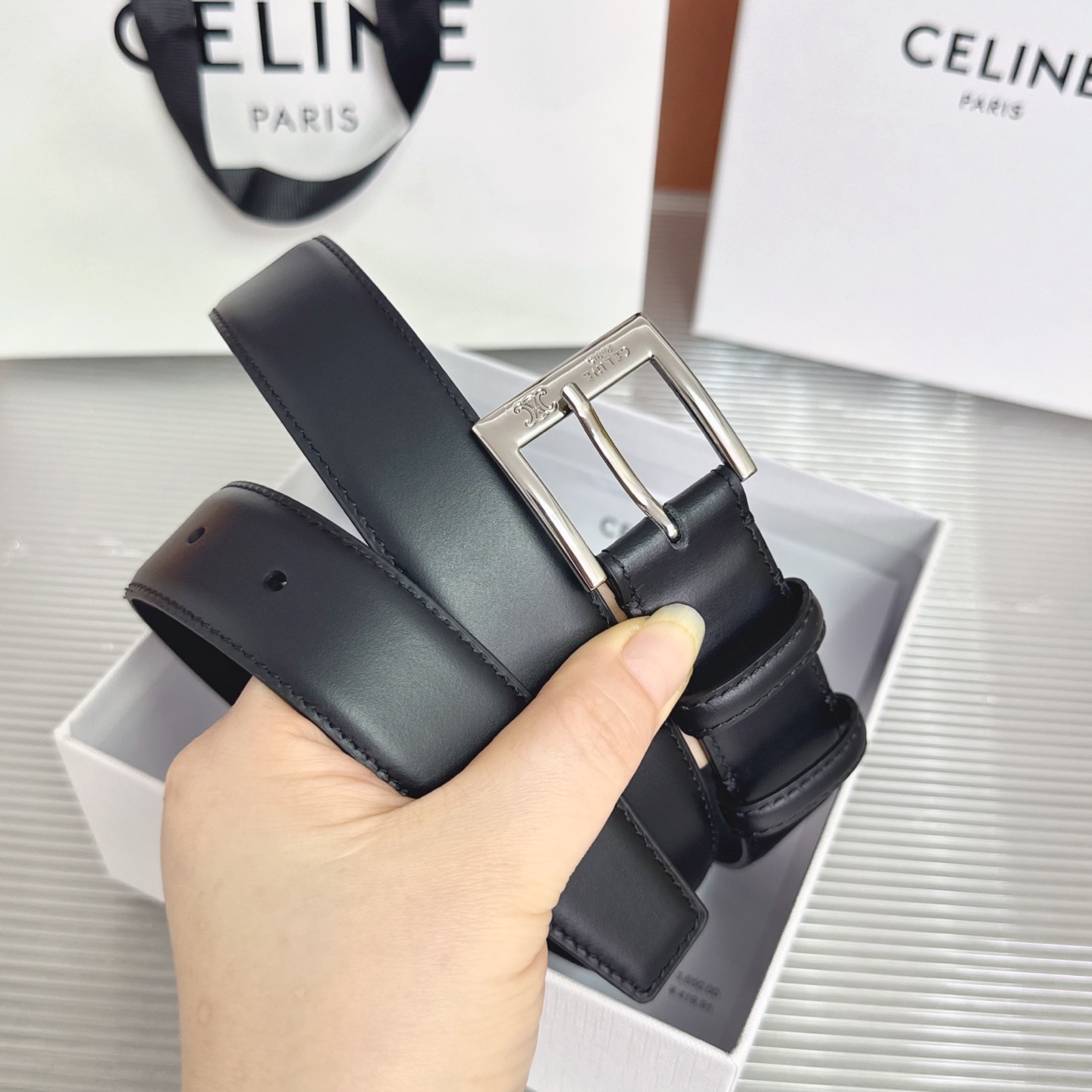 💥💥💥3.0cm赛琳CELINE腰带，双面头层牛皮，长度：75.80.85.90.95.100.105欧
