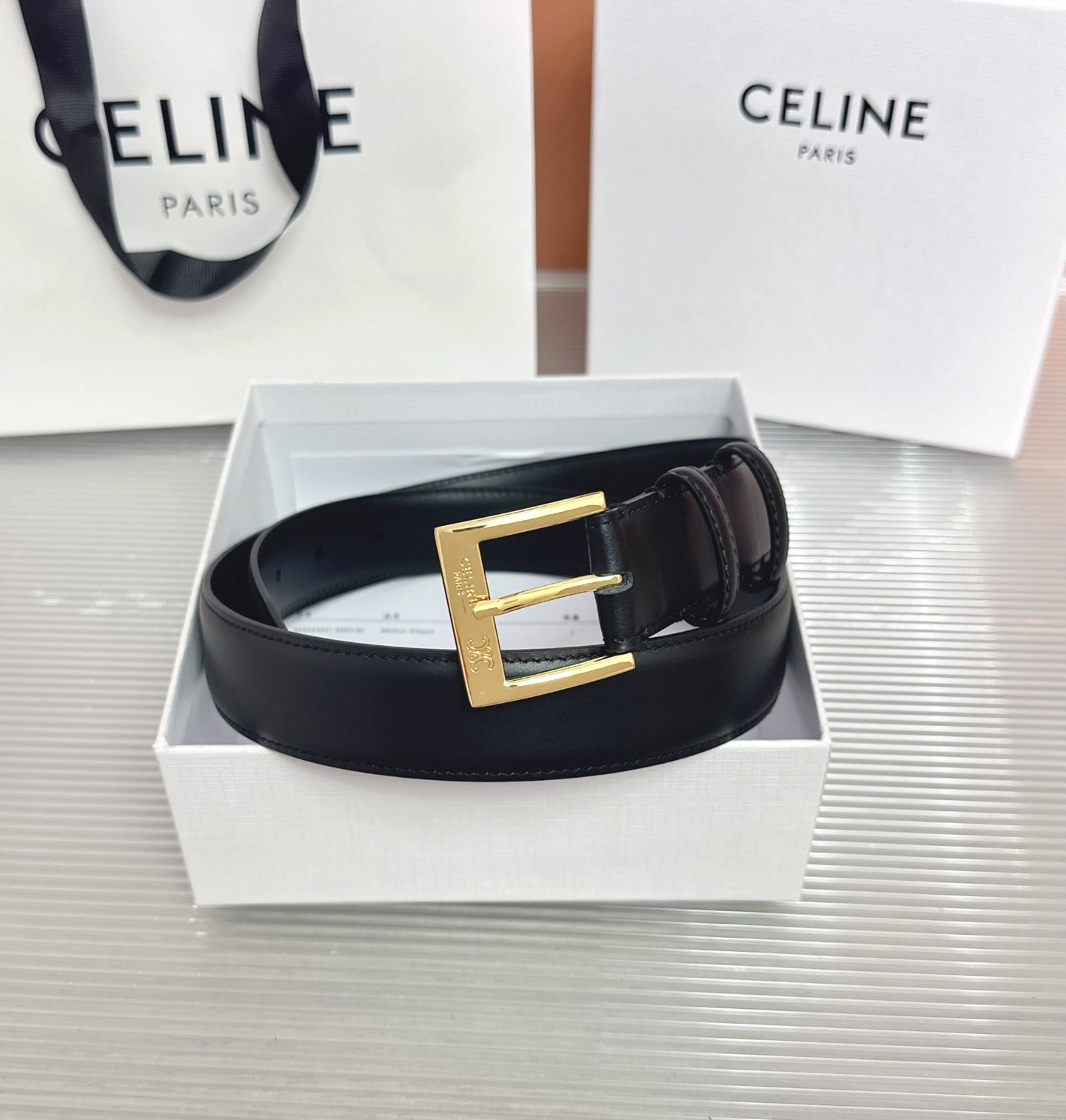 💥💥💥3.0cm赛琳CELINE腰带，双面头层牛皮，长度：75.80.85.90.95.100.105欧