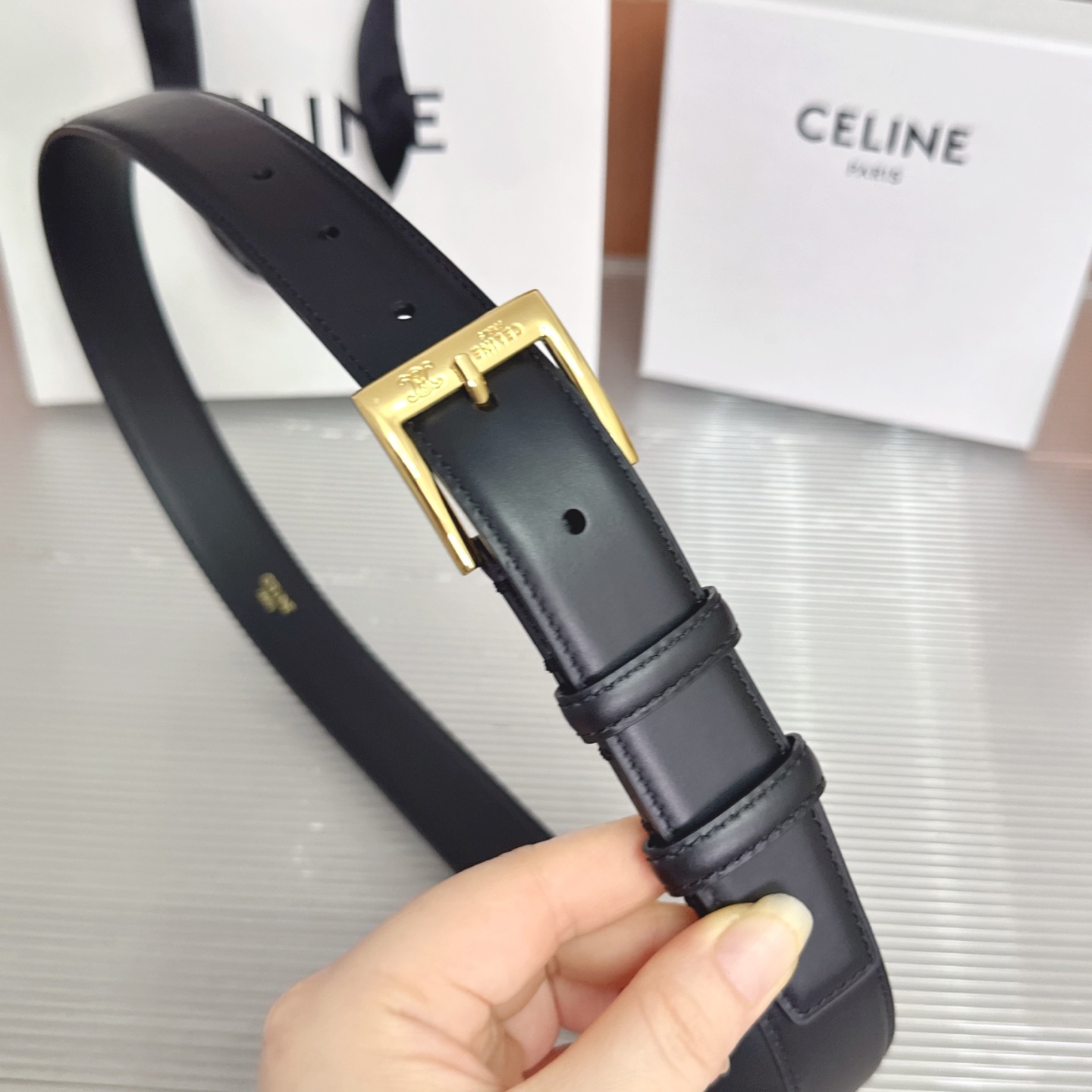 💥💥💥3.0cm赛琳CELINE腰带，双面头层牛皮，长度：75.80.85.90.95.100.105欧