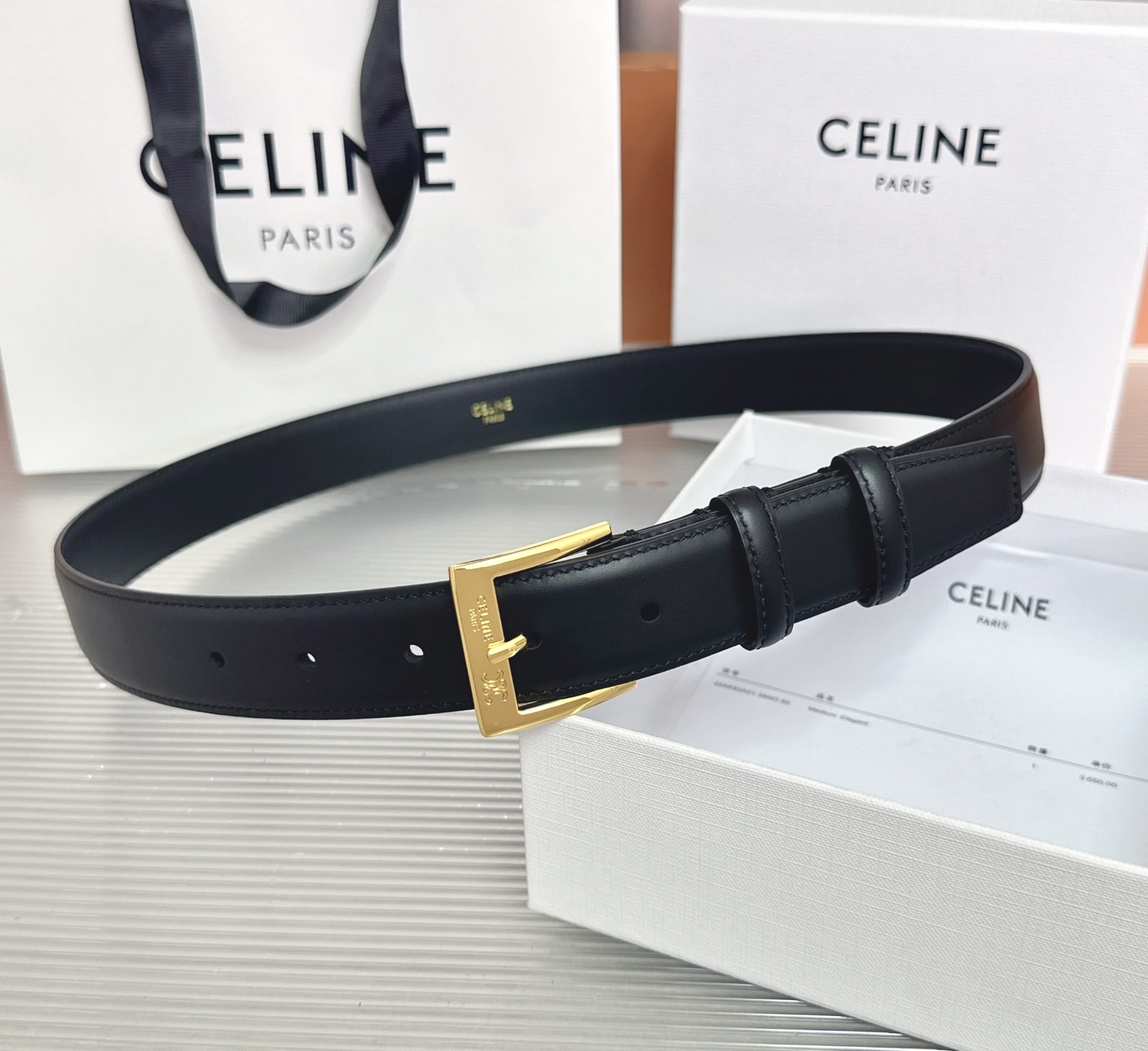 💥💥💥3.0cm赛琳CELINE腰带，双面头层牛皮，长度：75.80.85.90.95.100.105欧