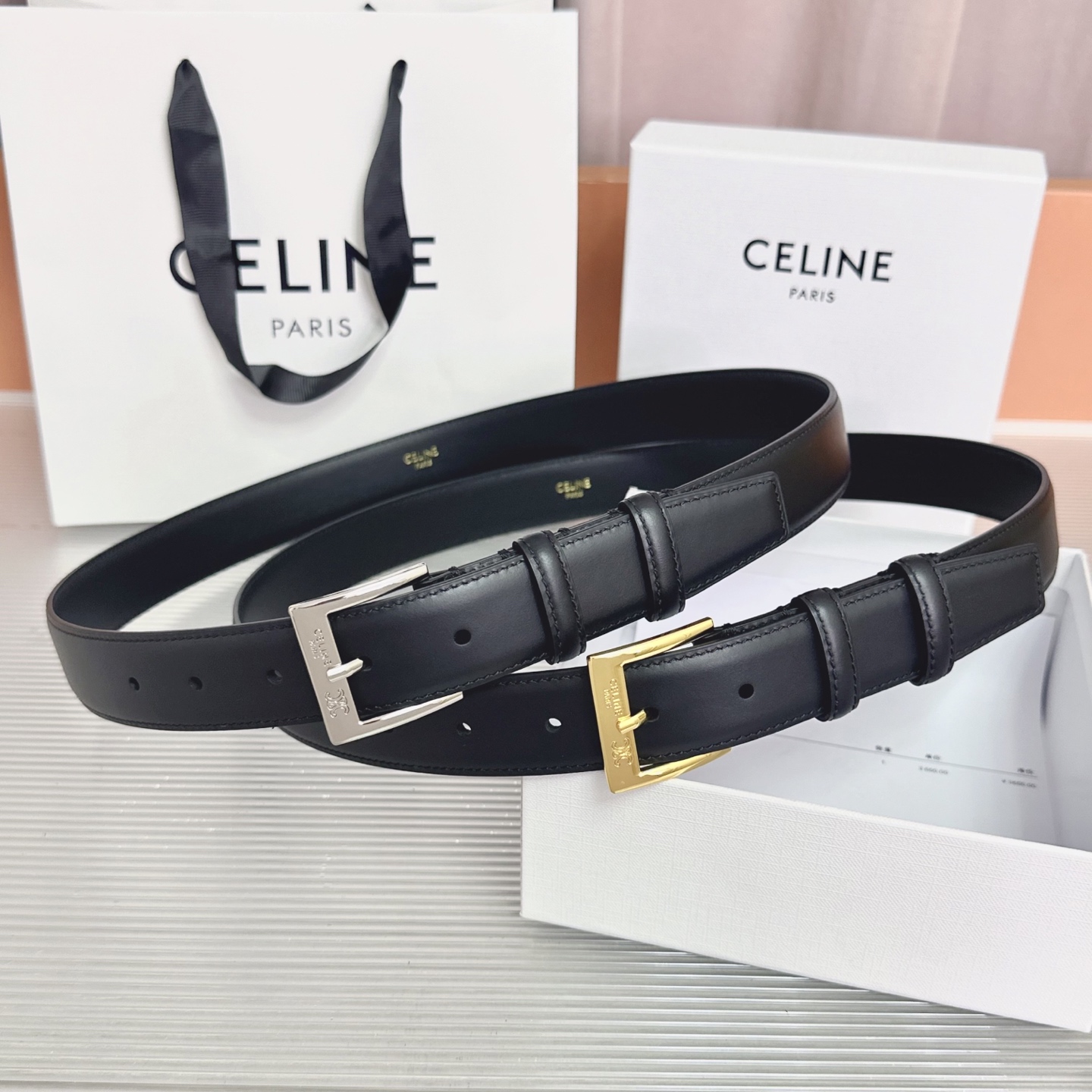 💥💥💥3.0cm赛琳CELINE腰带，双面头层牛皮，长度：75.80.85.90.95.100.105欧