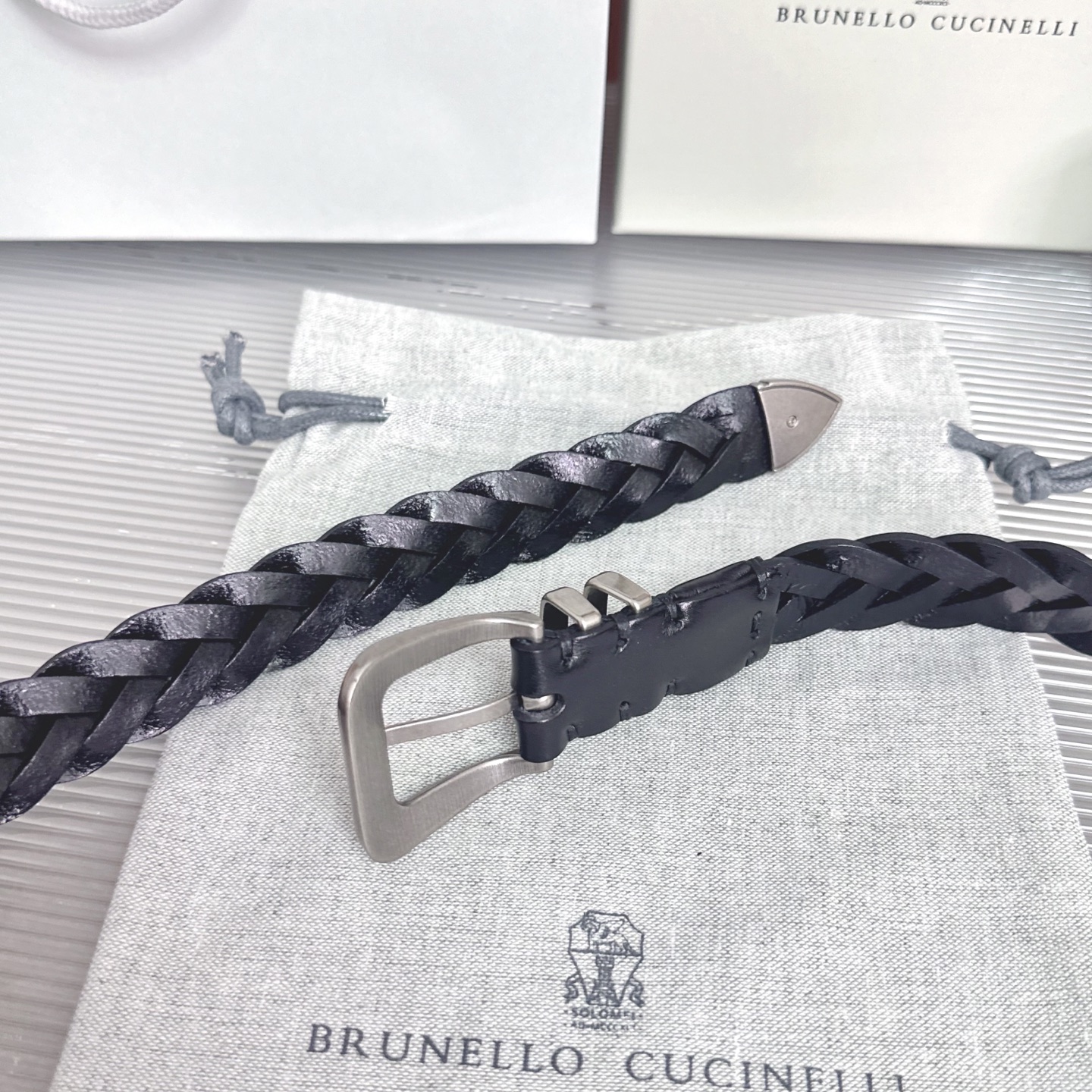Brunello Cucinelli   BC腰带，长度；110厘米，均码，五金扣原版开模定制 .