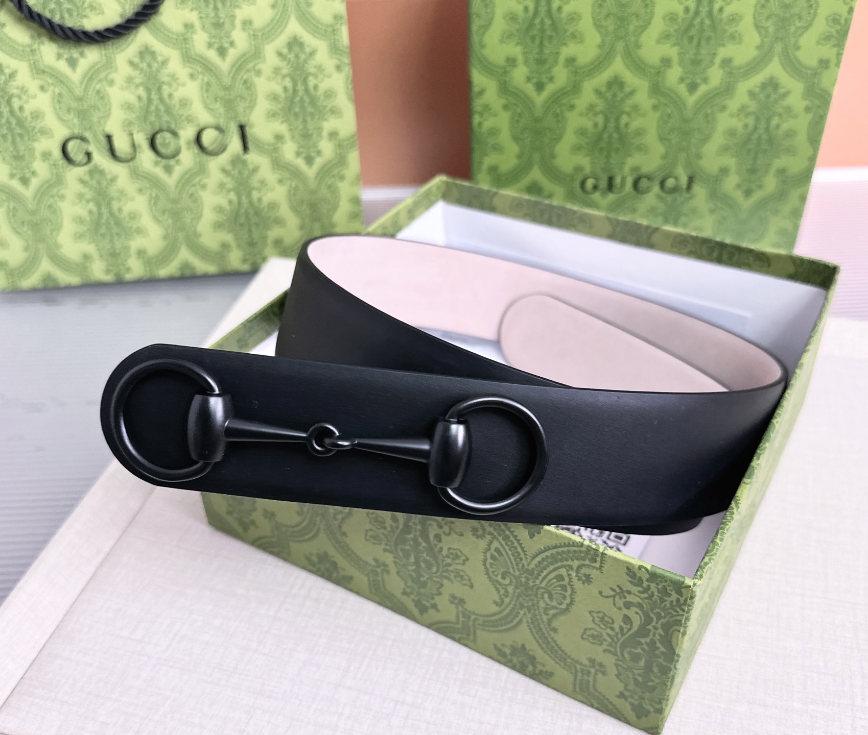 💥💥💥GUCCI 4.0cm古奇腰带，头层牛皮，长度：75.80.85.90.95.100.105.110欧，铜五金扣，