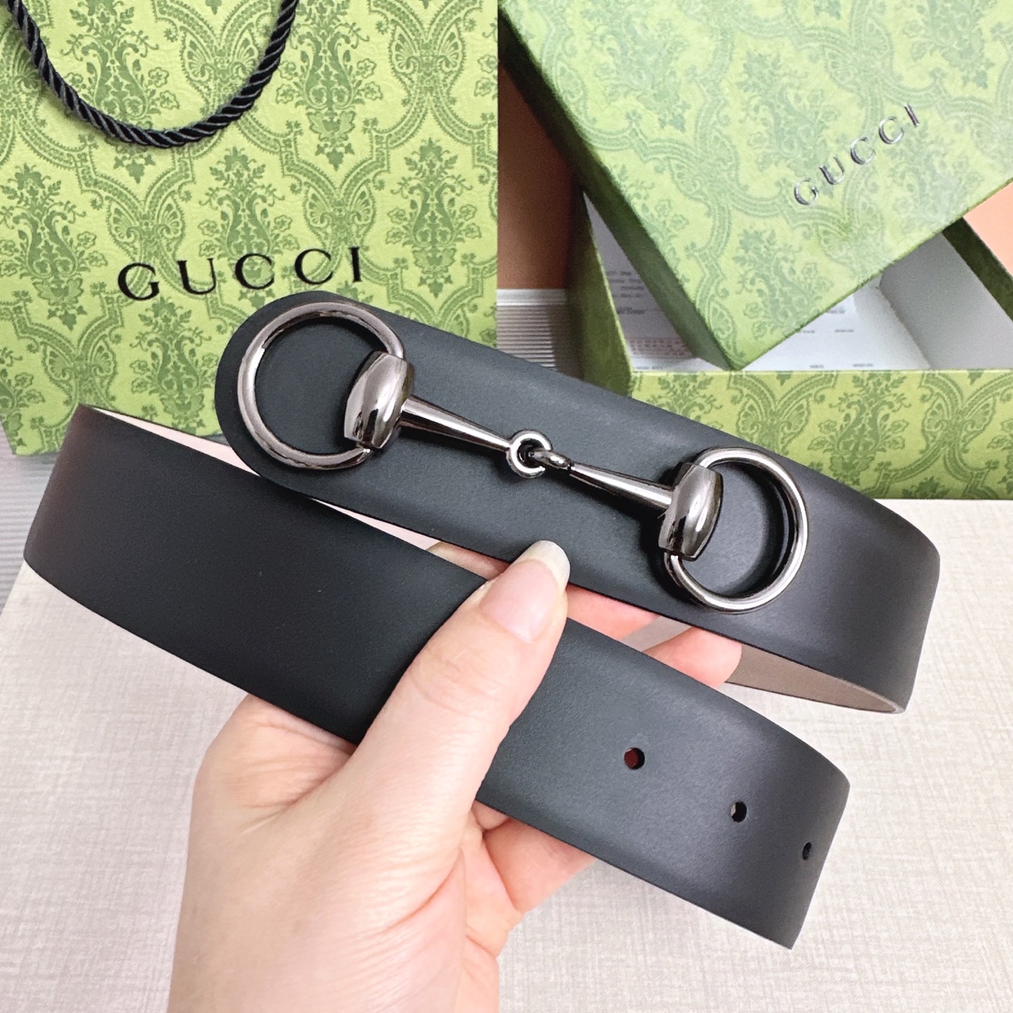💥💥💥GUCCI 4.0cm古奇腰带，头层牛皮，长度：75.80.85.90.95.100.105.110欧，铜五金扣，