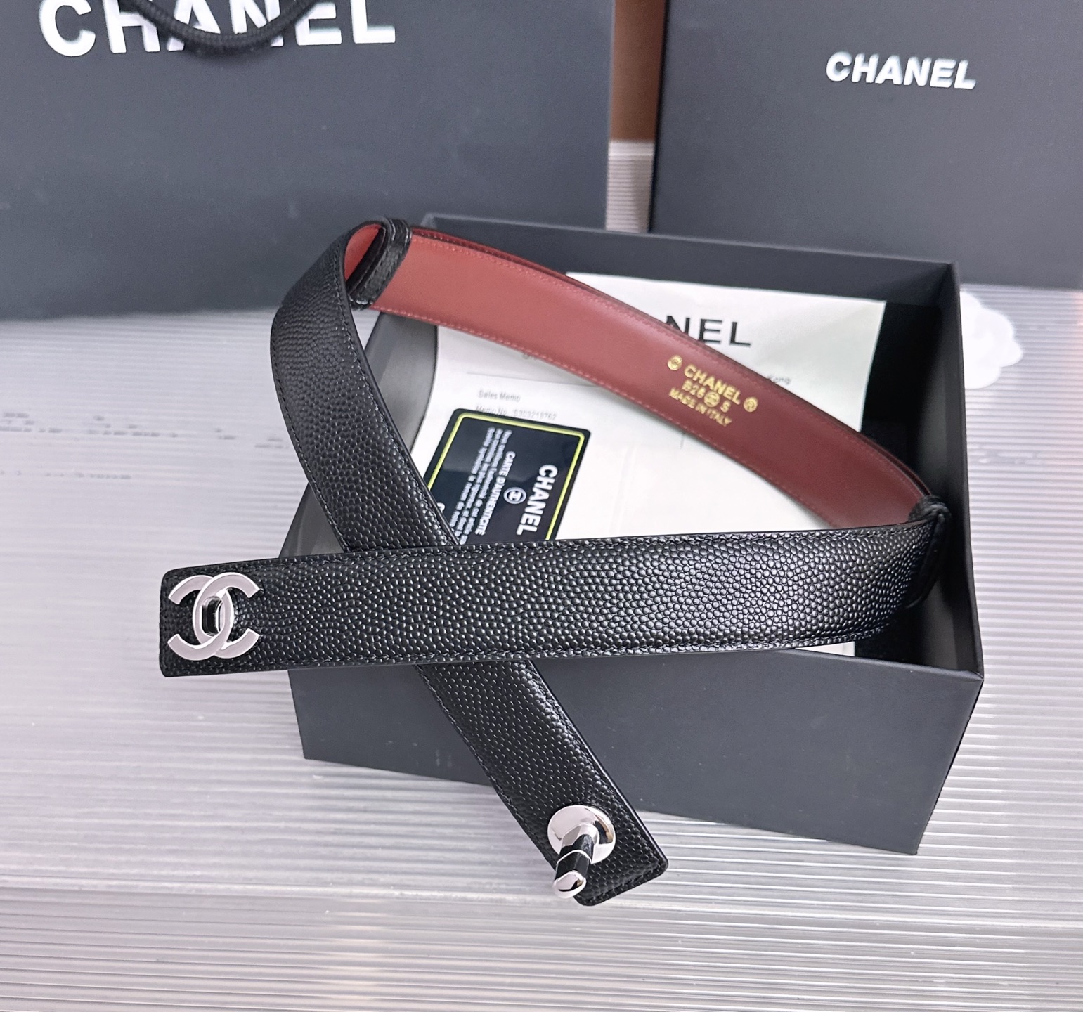 💥💥💥3.0cm香奈儿CHANEL腰带，双面头层牛皮，长度:均码:可自行调节，转动铜五金扣开模定制💥💥💥