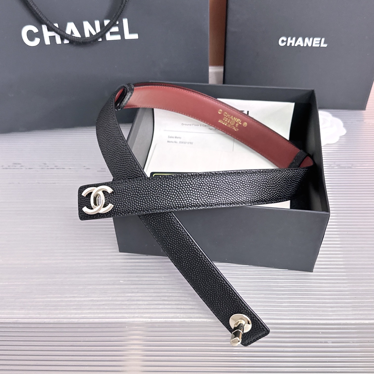 💥💥💥3.0cm香奈儿CHANEL腰带，双面头层牛皮，长度:均码:可自行调节，转动铜五金扣开模定制💥💥💥