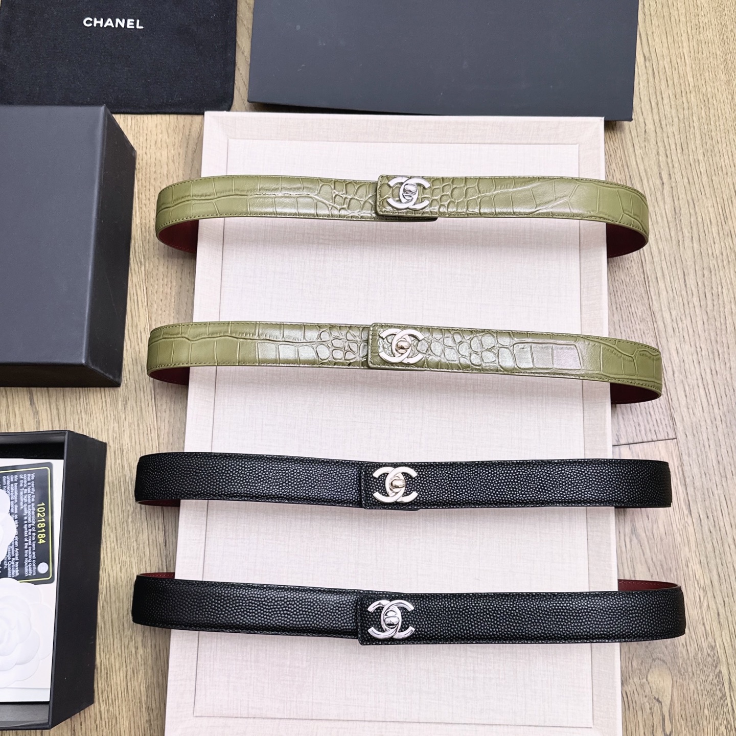 💥💥💥3.0cm香奈儿CHANEL腰带，双面头层牛皮，长度:均码:可自行调节，转动铜五金扣开模定制💥💥💥