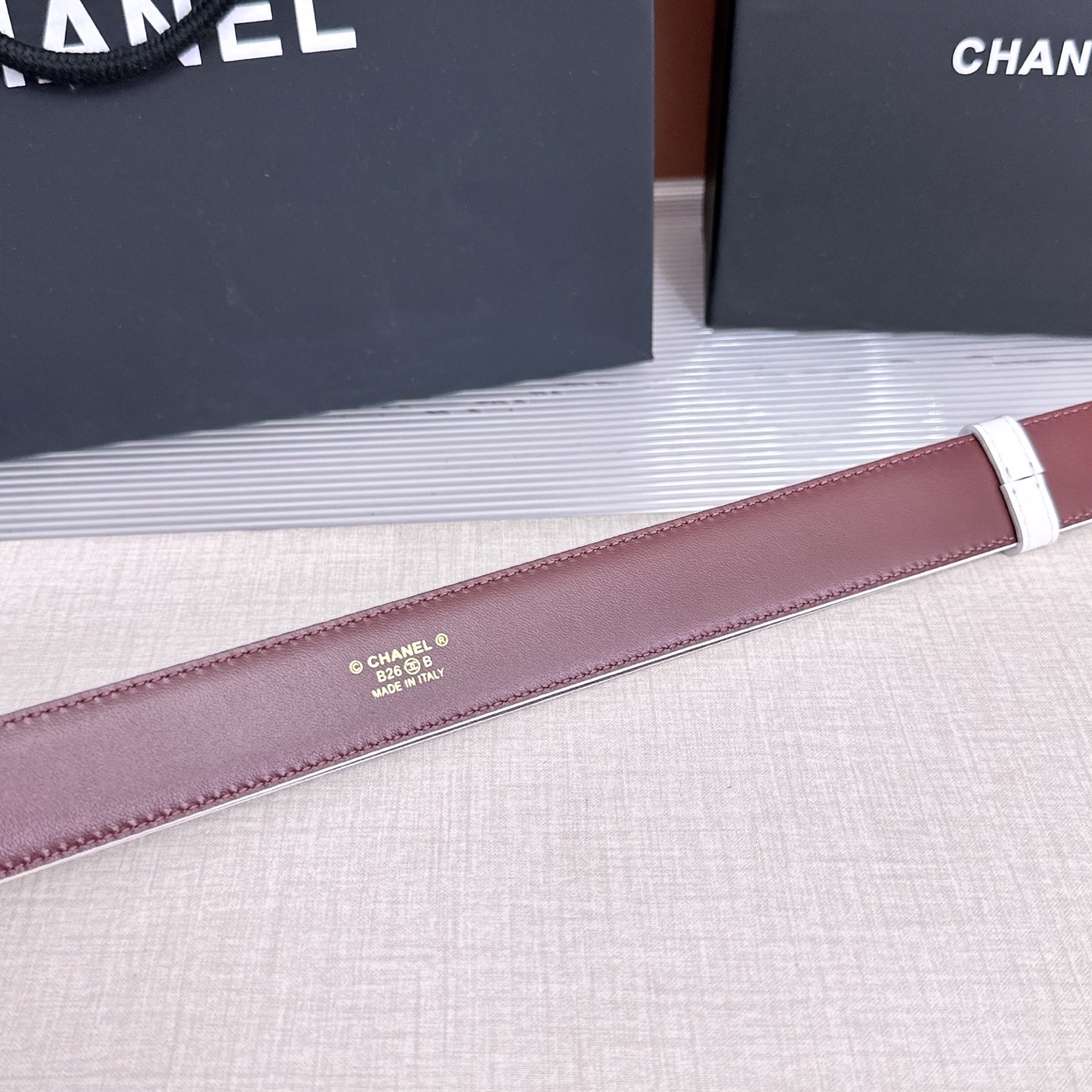 💥💥💥3.0cm香奈儿CHANEL腰带，双面头层牛皮，长度:均码:可自行调节，转动铜五金扣开模定制💥💥💥