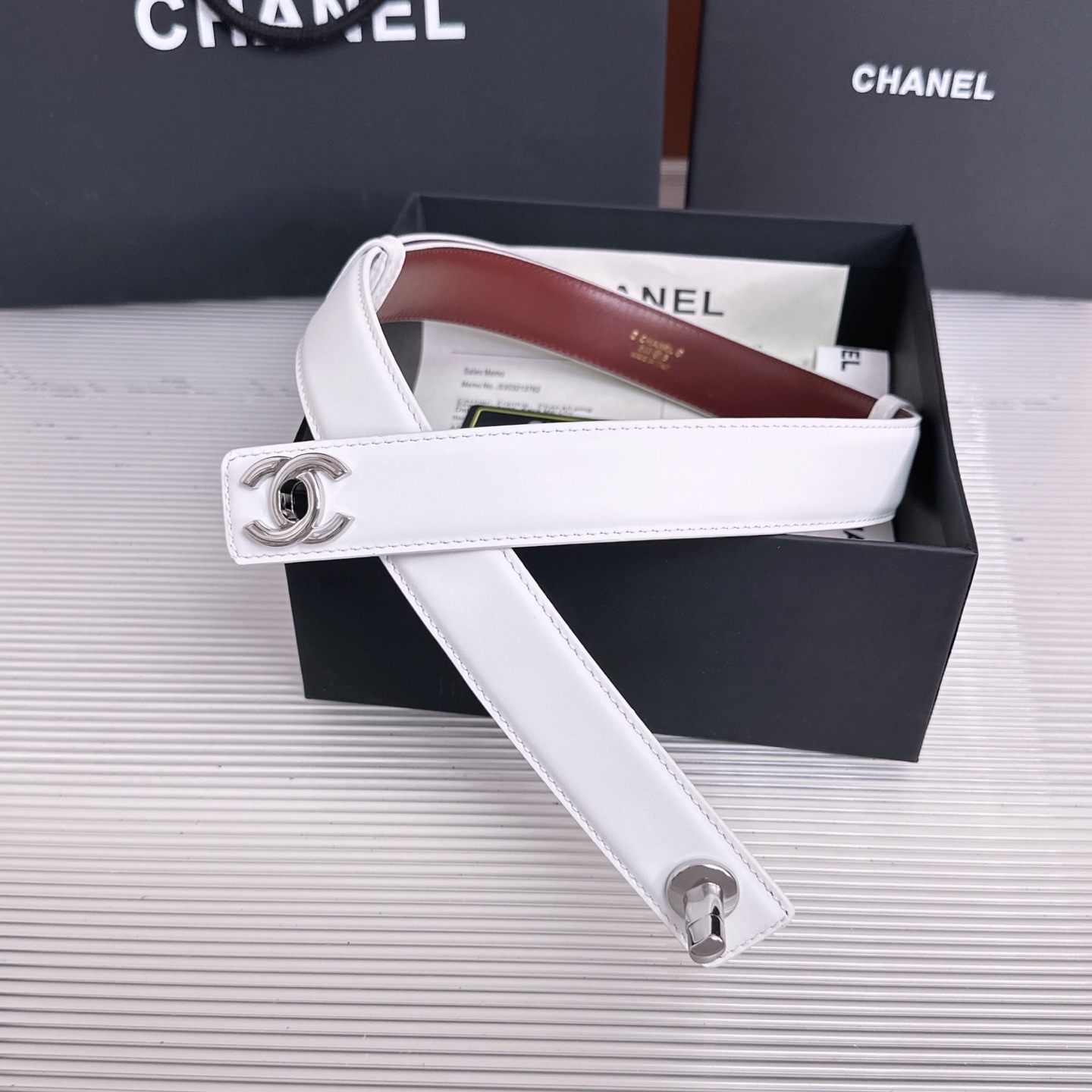 💥💥💥3.0cm香奈儿CHANEL腰带，双面头层牛皮，长度:均码:可自行调节，转动铜五金扣开模定制💥💥💥