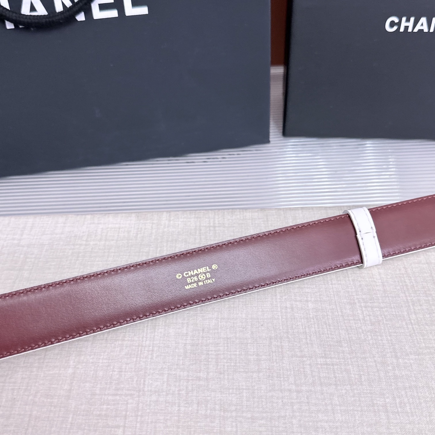 💥💥💥3.0cm香奈儿CHANEL腰带，双面头层牛皮，长度:均码:可自行调节，转动铜五金扣开模定制💥💥💥