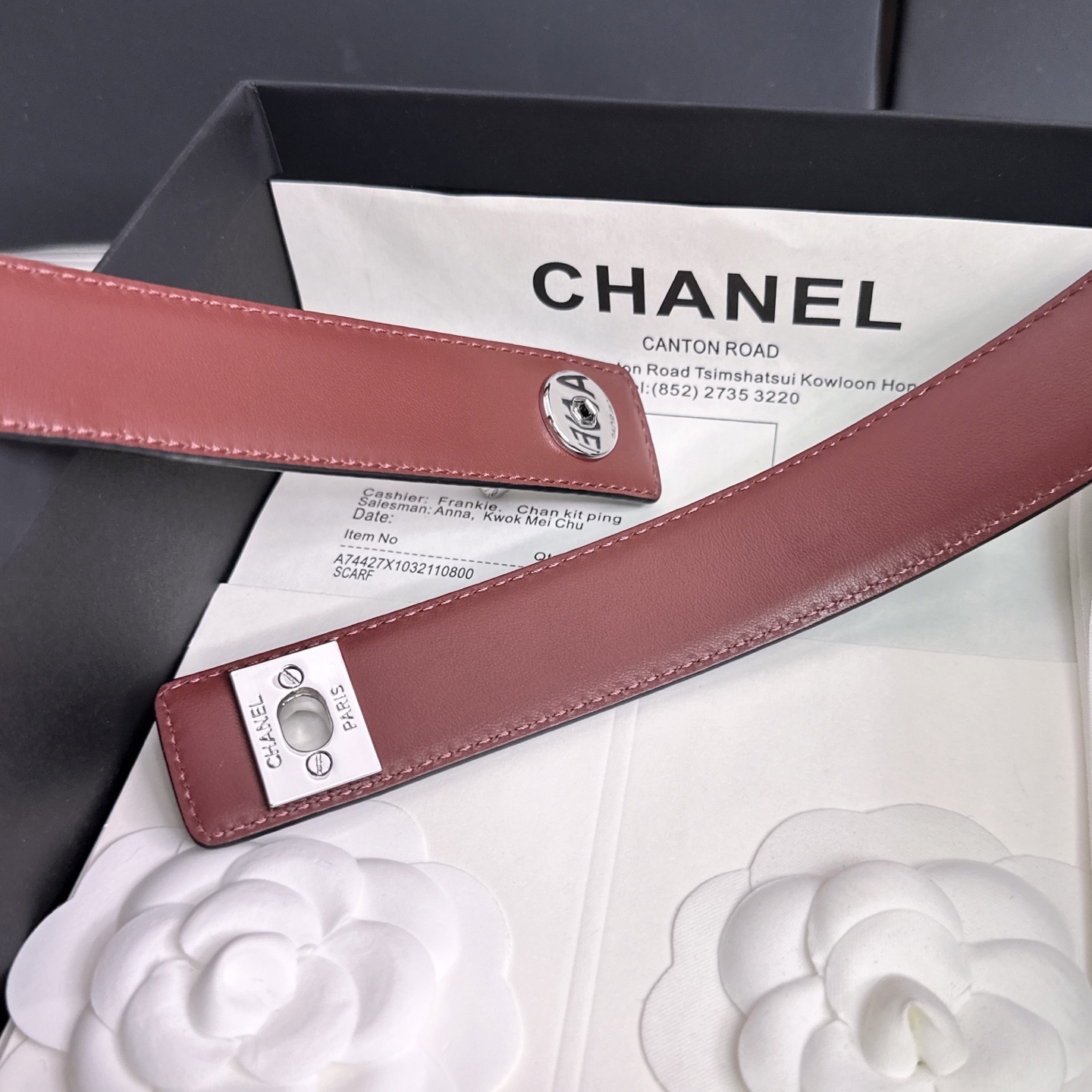 💥💥💥3.0cm香奈儿CHANEL腰带，双面头层牛皮，长度:均码:可自行调节，转动铜五金扣开模定制💥💥💥