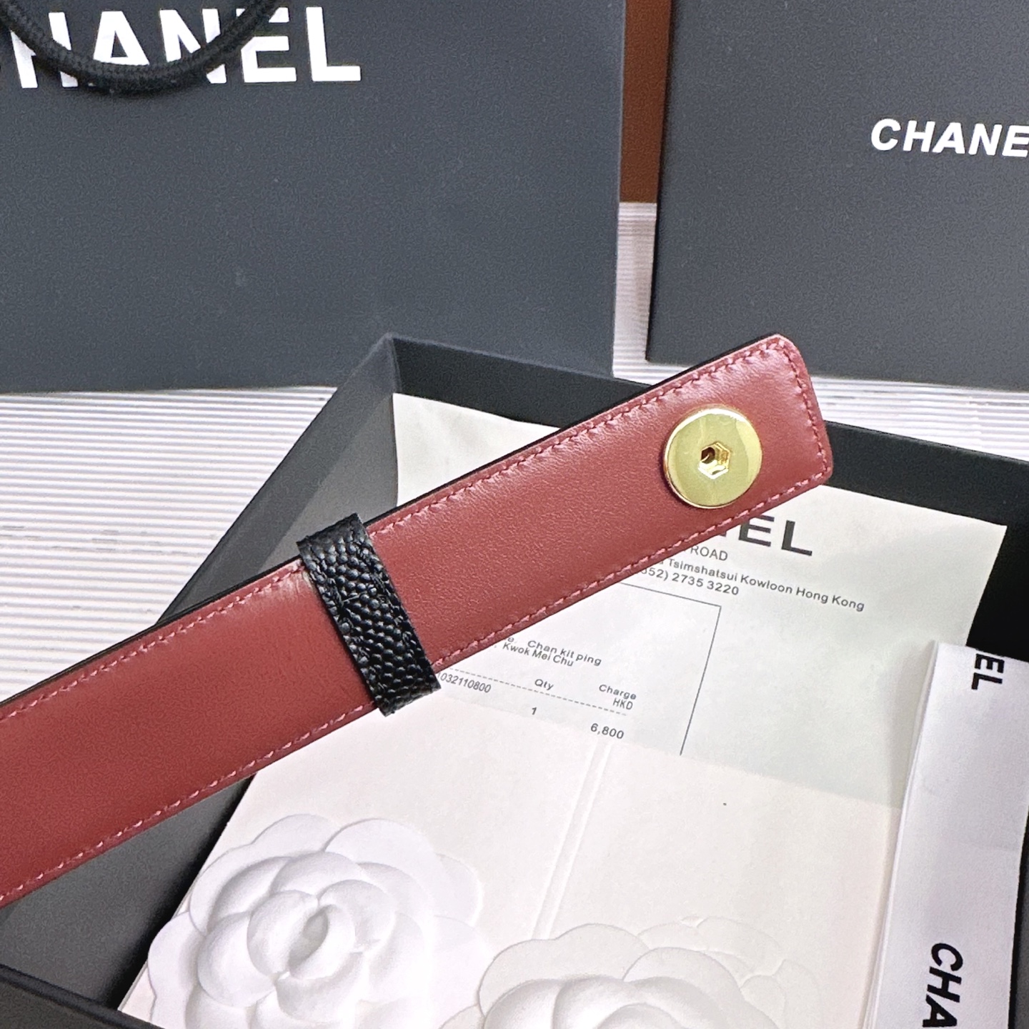 💥💥💥3.0cm香奈儿CHANEL腰带，双面头层牛皮，长度:均码:可自行调节，转动铜五金扣开模定制💥💥💥