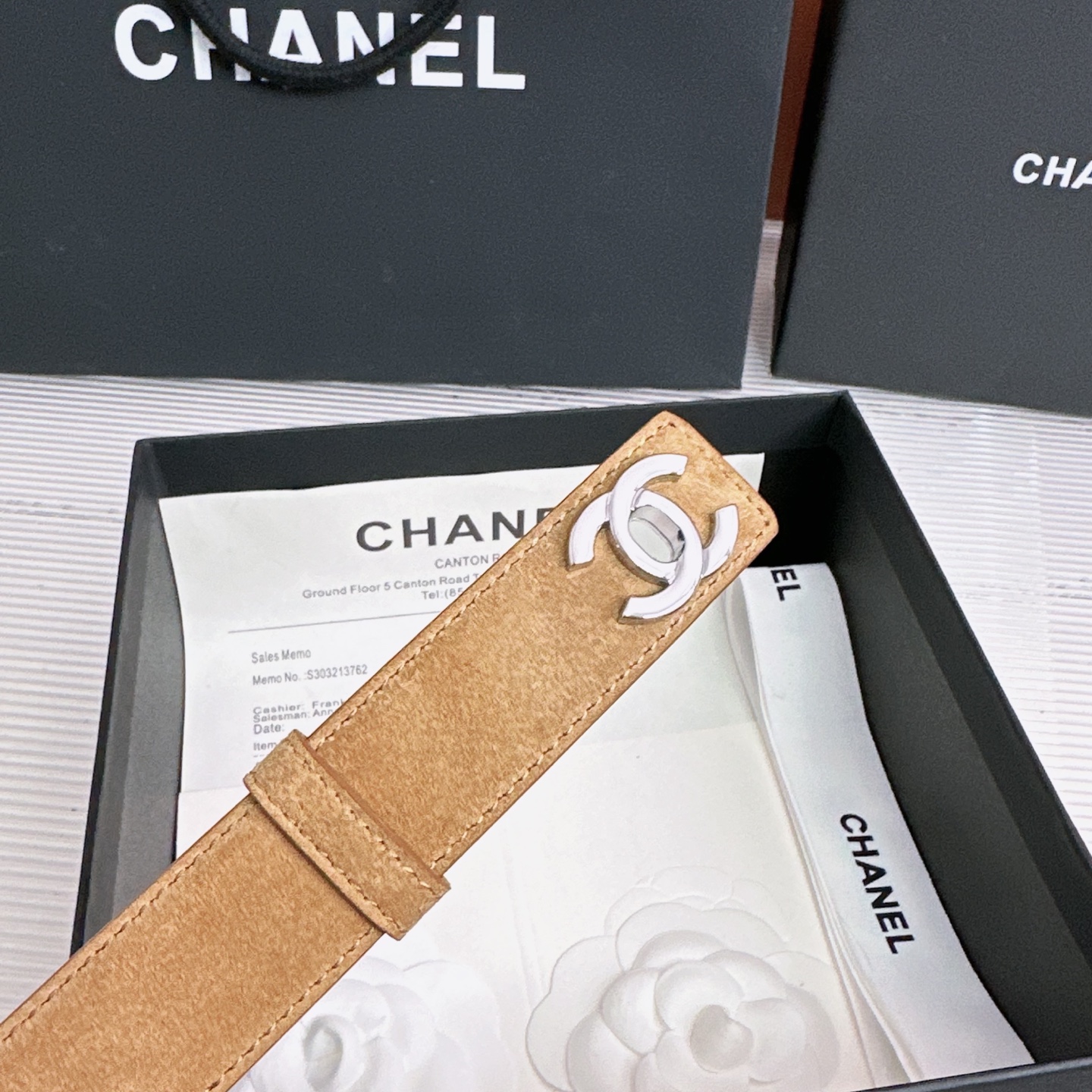 💥💥💥3.0cm香奈儿CHANEL腰带，双面头层牛皮，长度:均码:可自行调节，转动铜五金扣开模定制💥💥💥