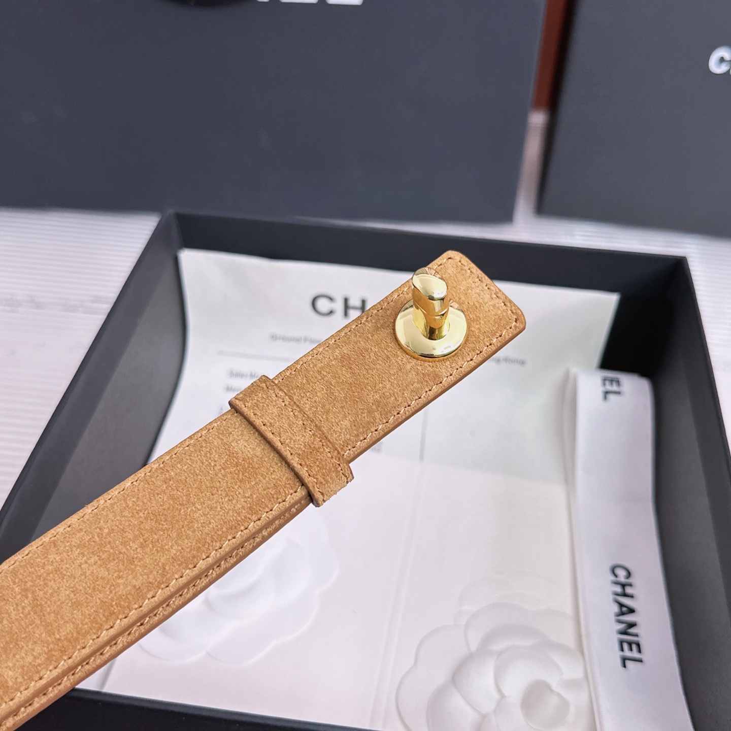 💥💥💥3.0cm香奈儿CHANEL腰带，双面头层牛皮，长度:均码:可自行调节，转动铜五金扣开模定制💥💥💥