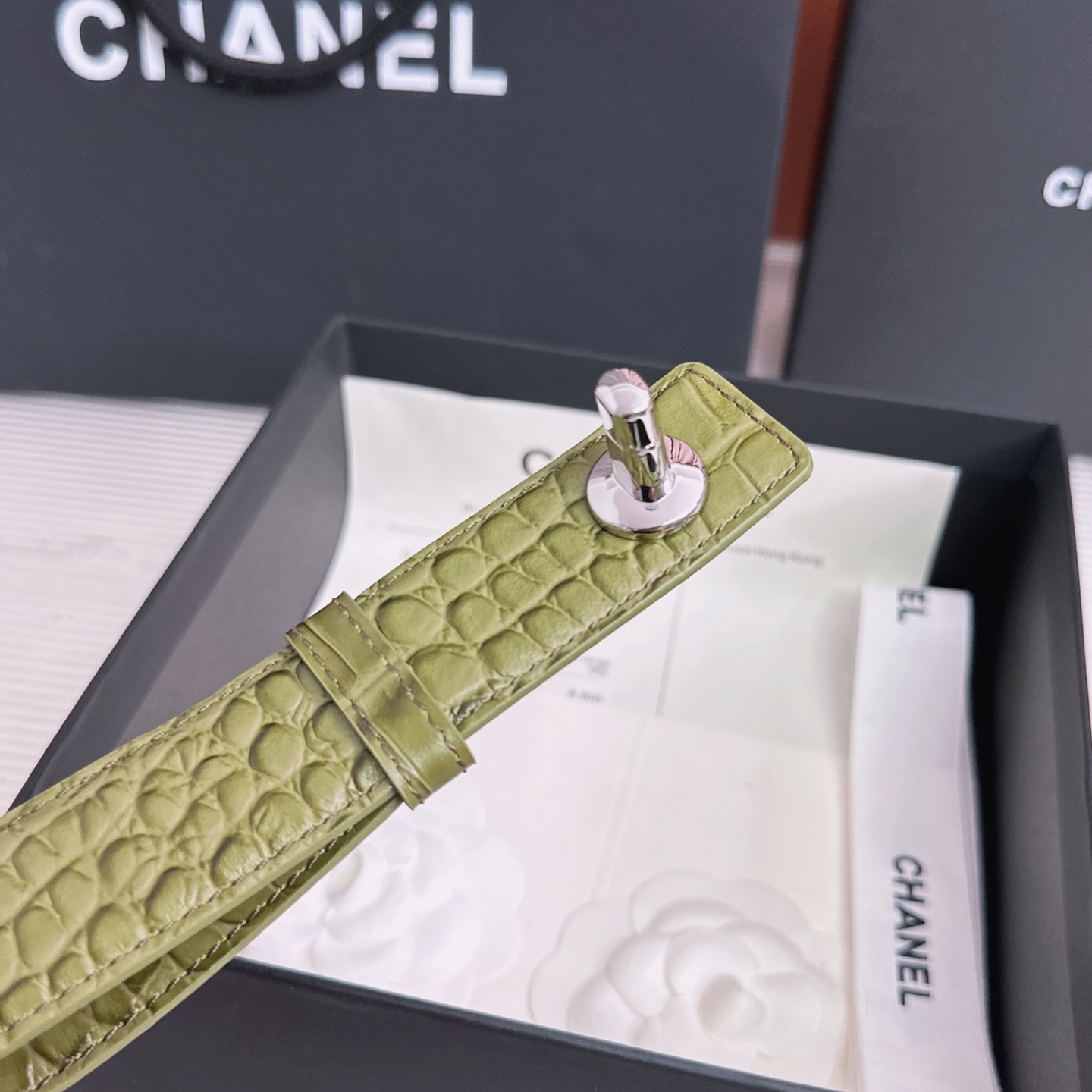 💥💥💥3.0cm香奈儿CHANEL腰带，双面头层牛皮，长度:均码:可自行调节，转动铜五金扣开模定制💥💥💥