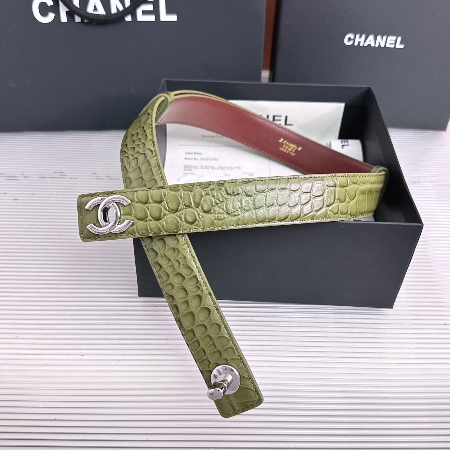 💥💥💥3.0cm香奈儿CHANEL腰带，双面头层牛皮，长度:均码:可自行调节，转动铜五金扣开模定制💥💥💥