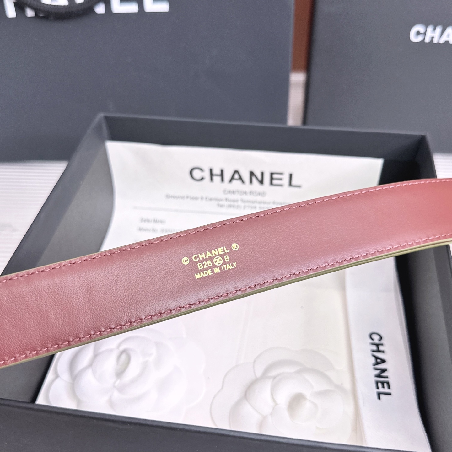 💥💥💥3.0cm香奈儿CHANEL腰带，双面头层牛皮，长度:均码:可自行调节，转动铜五金扣开模定制💥💥💥