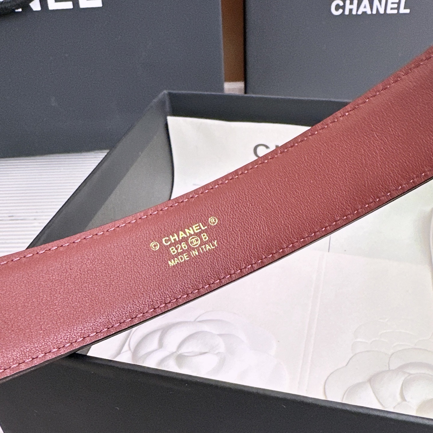 💥💥💥3.0cm香奈儿CHANEL腰带，双面头层牛皮，长度:均码:可自行调节，转动铜五金扣开模定制💥💥💥