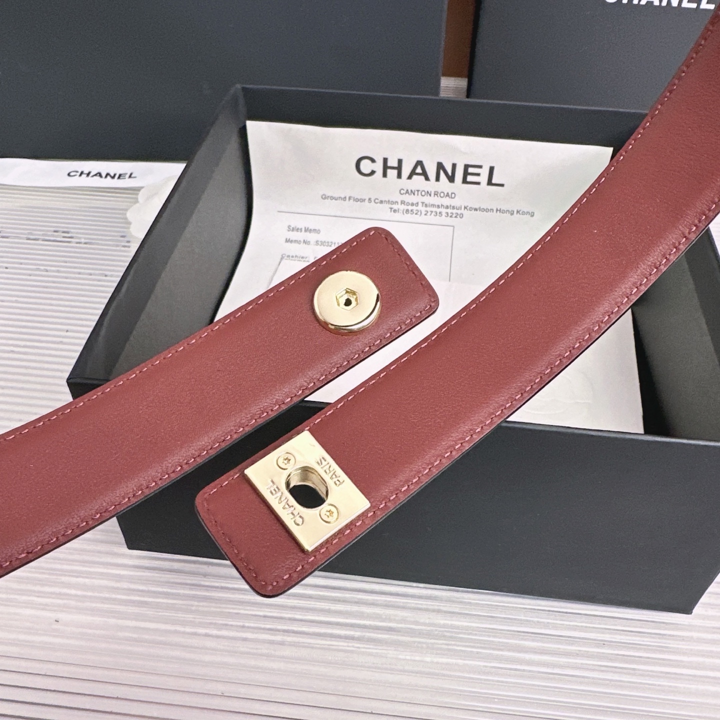 💥💥💥3.0cm香奈儿CHANEL腰带，双面头层牛皮，长度:均码:可自行调节，转动铜五金扣开模定制💥💥💥