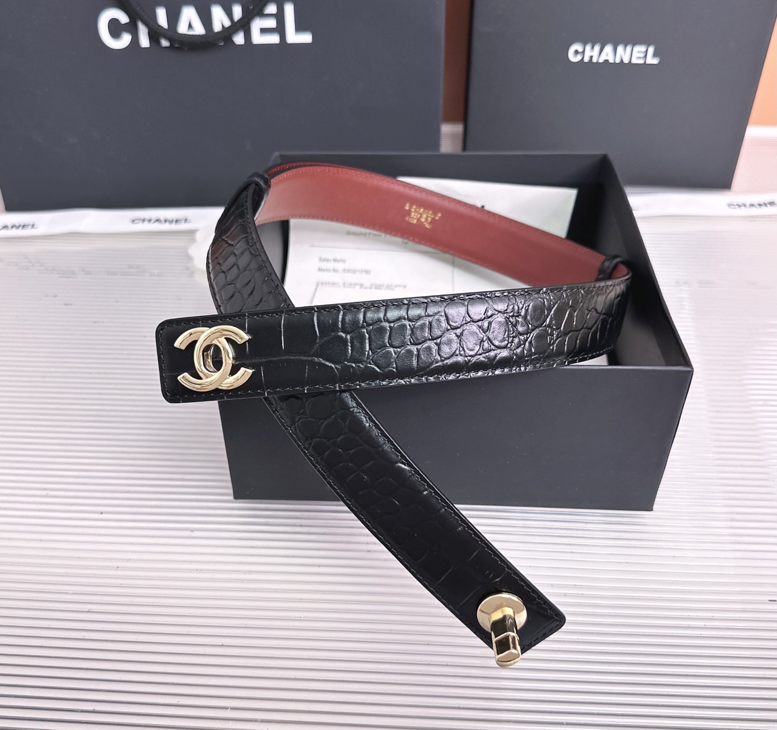 💥💥💥3.0cm香奈儿CHANEL腰带，双面头层牛皮，长度:均码:可自行调节，转动铜五金扣开模定制💥💥💥