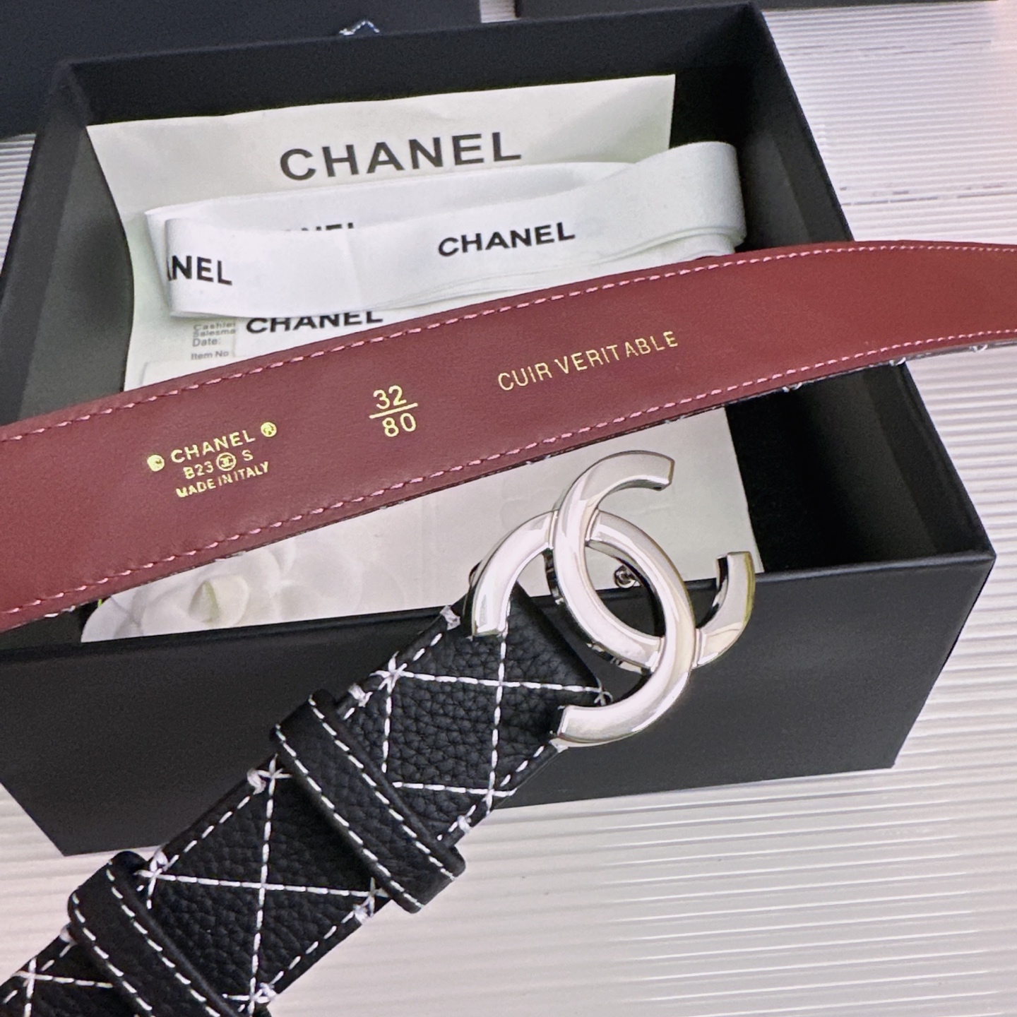 💥💥💥3.0cm香奈儿CHANEL腰带，双面头层牛皮，长度:均码:75.80.85.90.95.100.105欧，铜五金