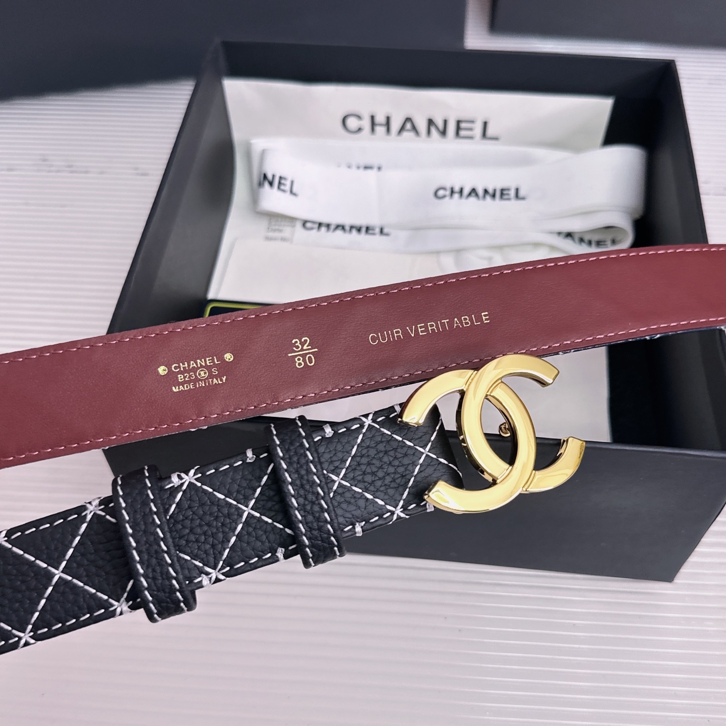 💥💥💥3.0cm香奈儿CHANEL腰带，双面头层牛皮，长度:均码:75.80.85.90.95.100.105欧，铜五金