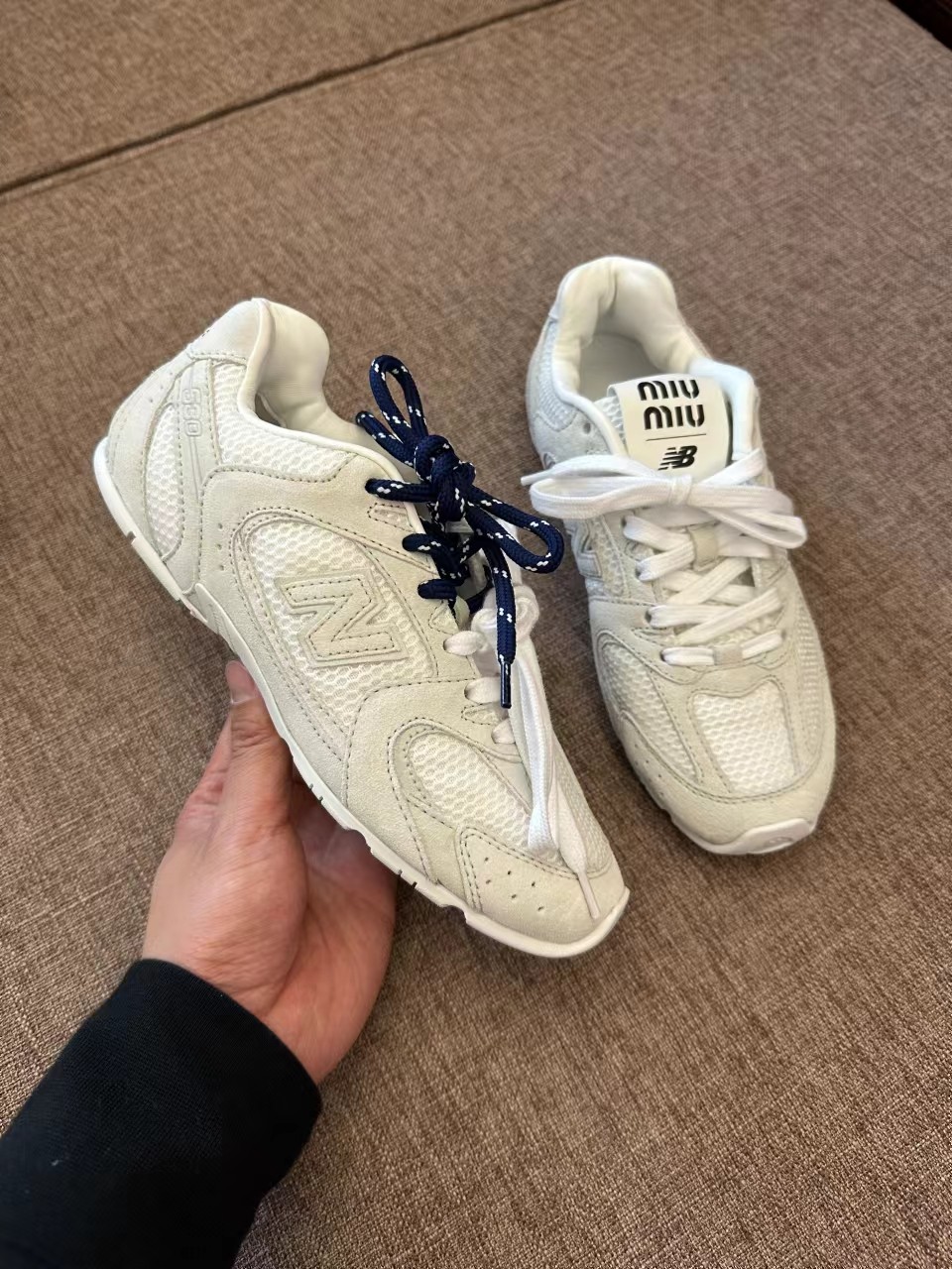 P250 Miu Miu x New Balance serie de marca conjunta de zapatillas de deporte parejas Las grandes marc