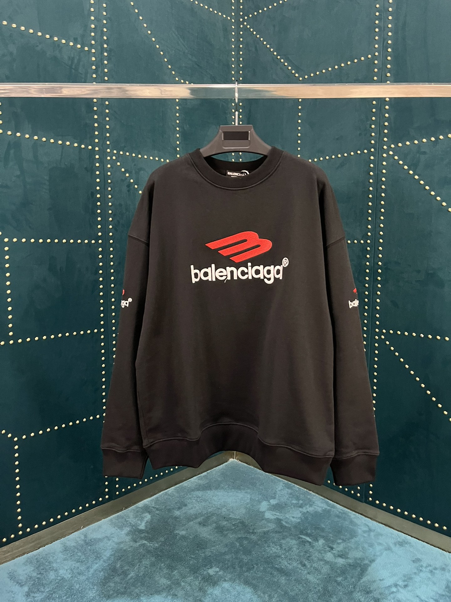 Designer Wholesale Replica
 Balenciaga Clothing Sweatshirts Black Red White Embroidery Unisex Cotton