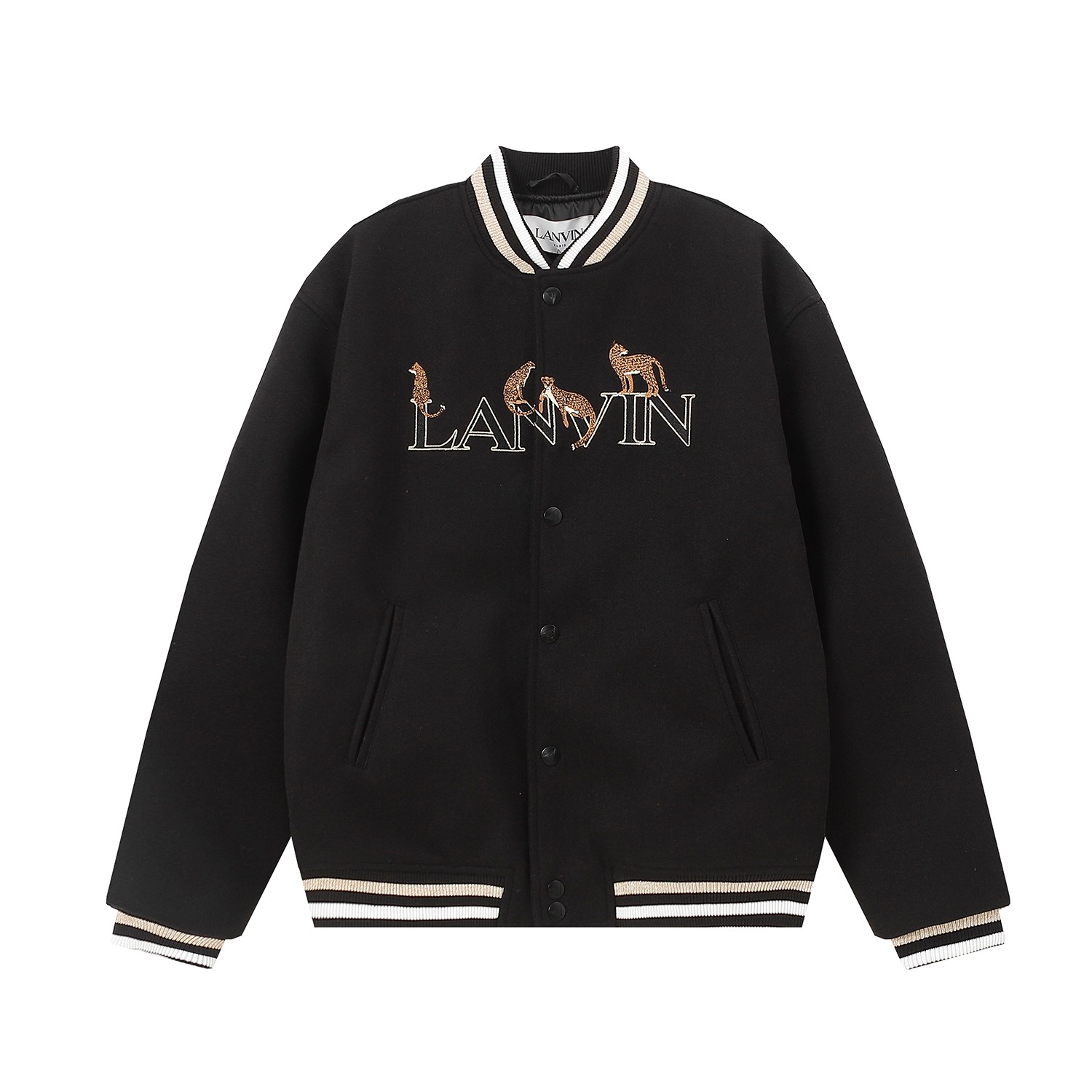 website to buy replica
 Lanvin Clothing Coats & Jackets Black Embroidery Cotton