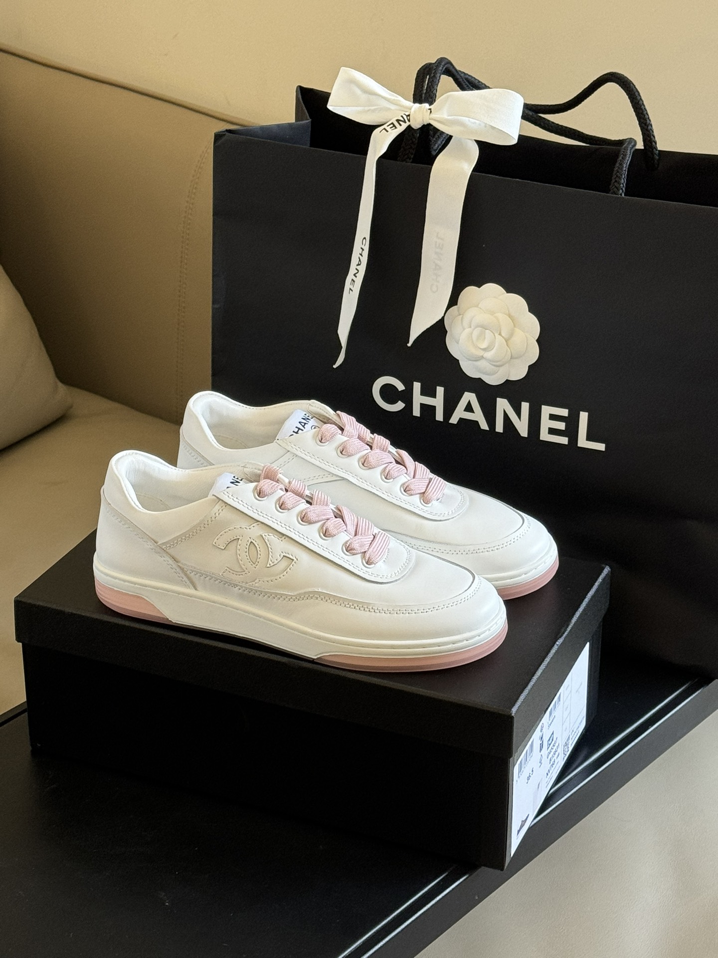 Chanel 1:1
 Skateboard Shoes Pink Calfskin Cowhide Spring/Summer Collection rmb10100