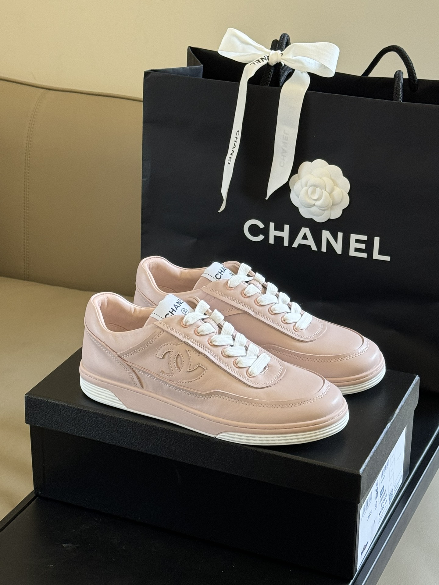 Chanel Skateboard Shoes Pink Calfskin Cowhide Spring/Summer Collection rmb10100