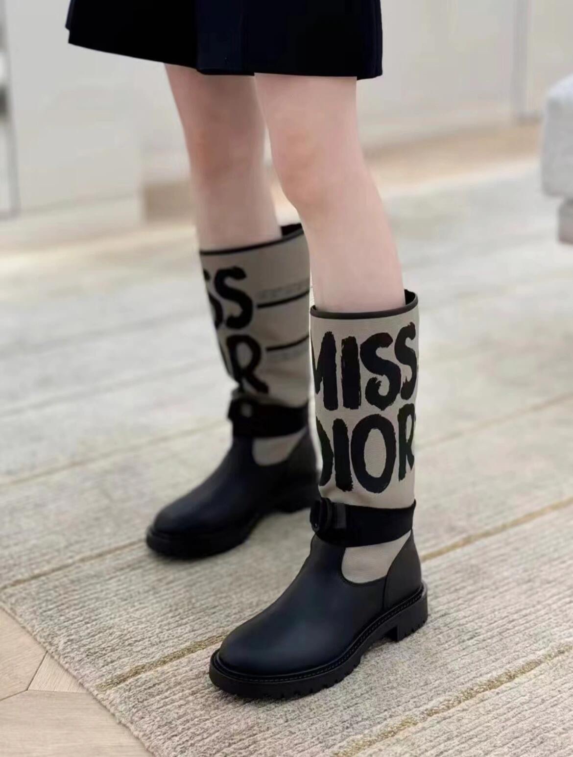 Dior Long Boots Printing