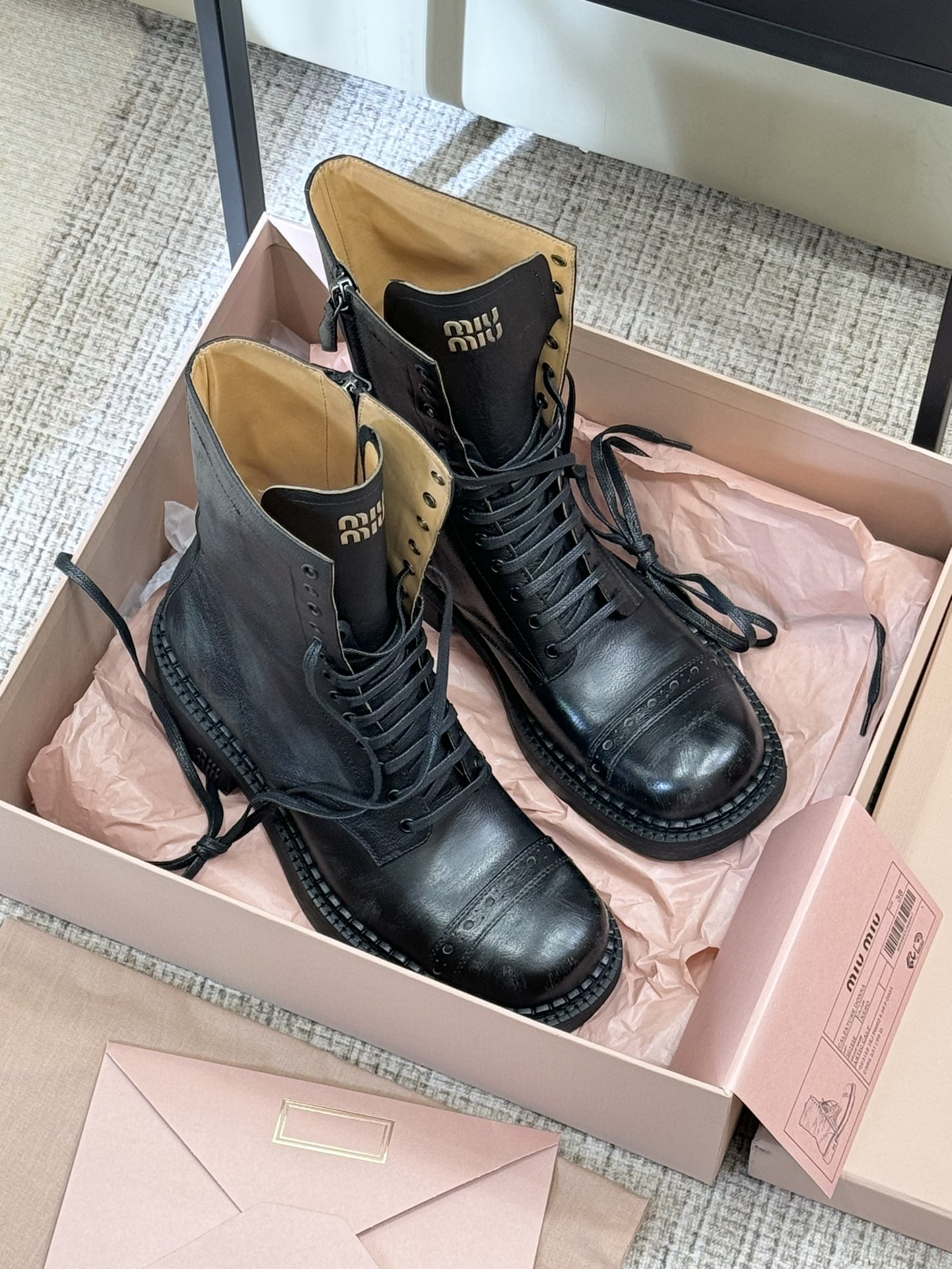 MiuMiu Short Boots Calfskin Cowhide Fall/Winter Collection