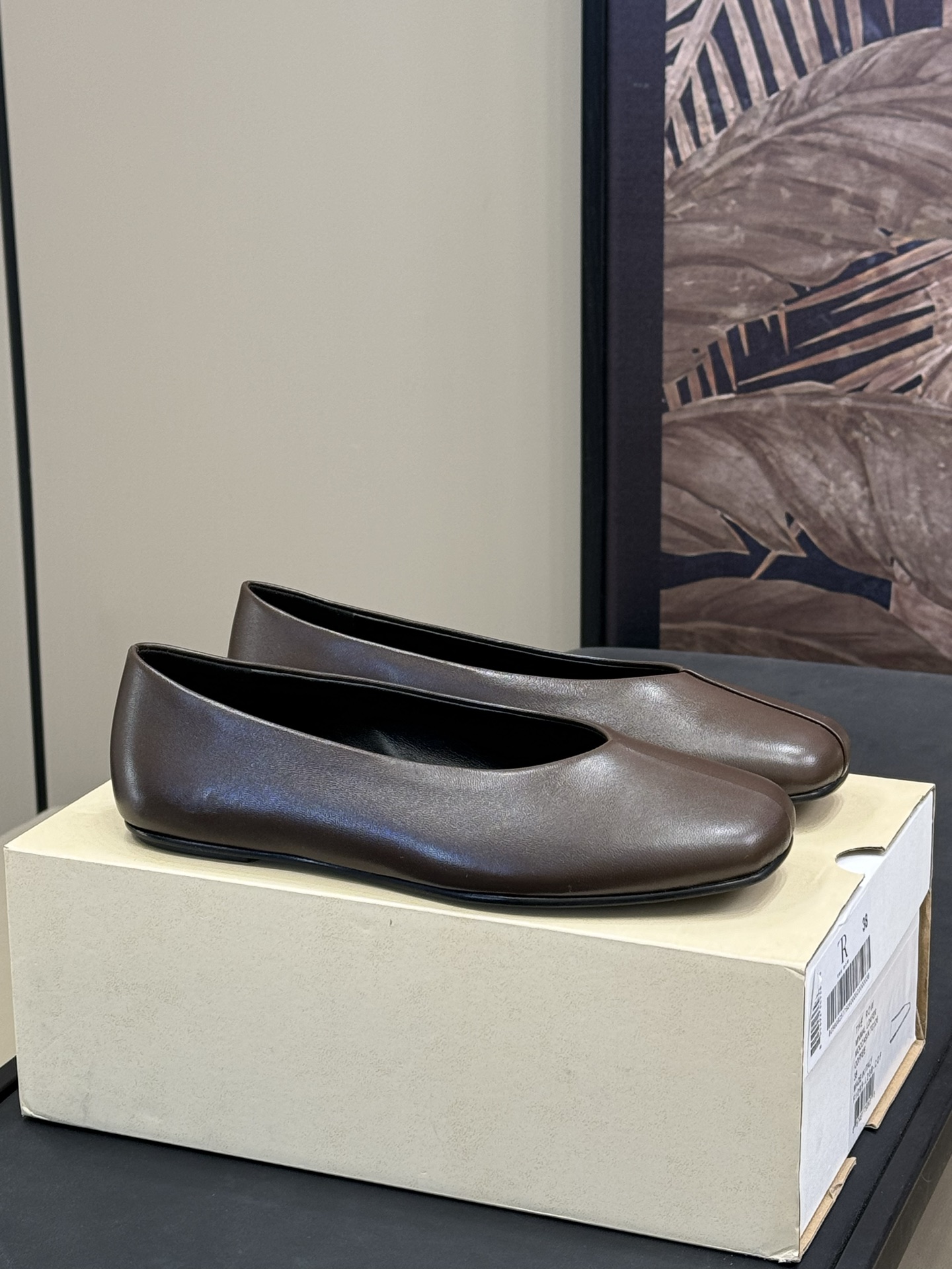 The Row 25SS Printemps-Été Nouvelle Collection Ballerines en laine doublure intérieure cuir de veau velours brossé semelle