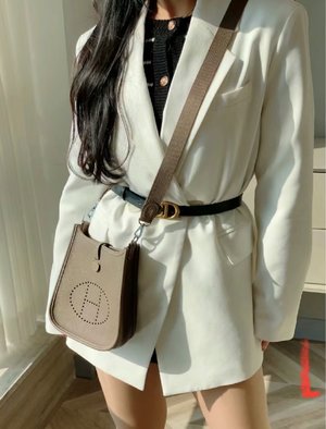 Hermes Evelyne Crossbody & Shoulder Bags White
