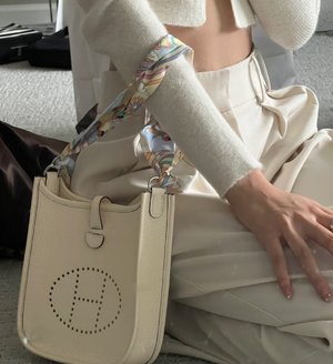Hermes Evelyne Crossbody & Shoulder Bags White Mini