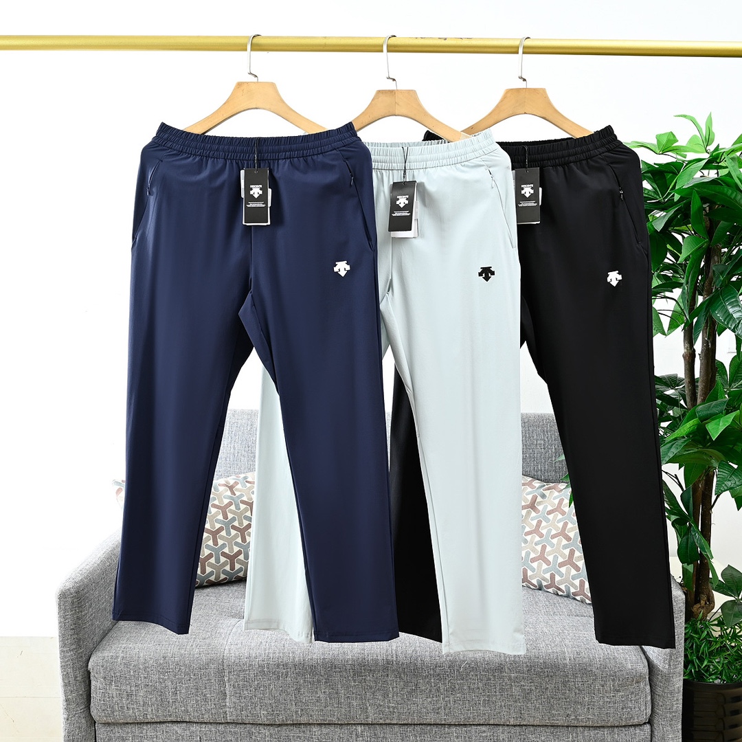 Descente Kleidung Pants & Hosen Schwarz Grau Spleißen Männer Fashion Lässig