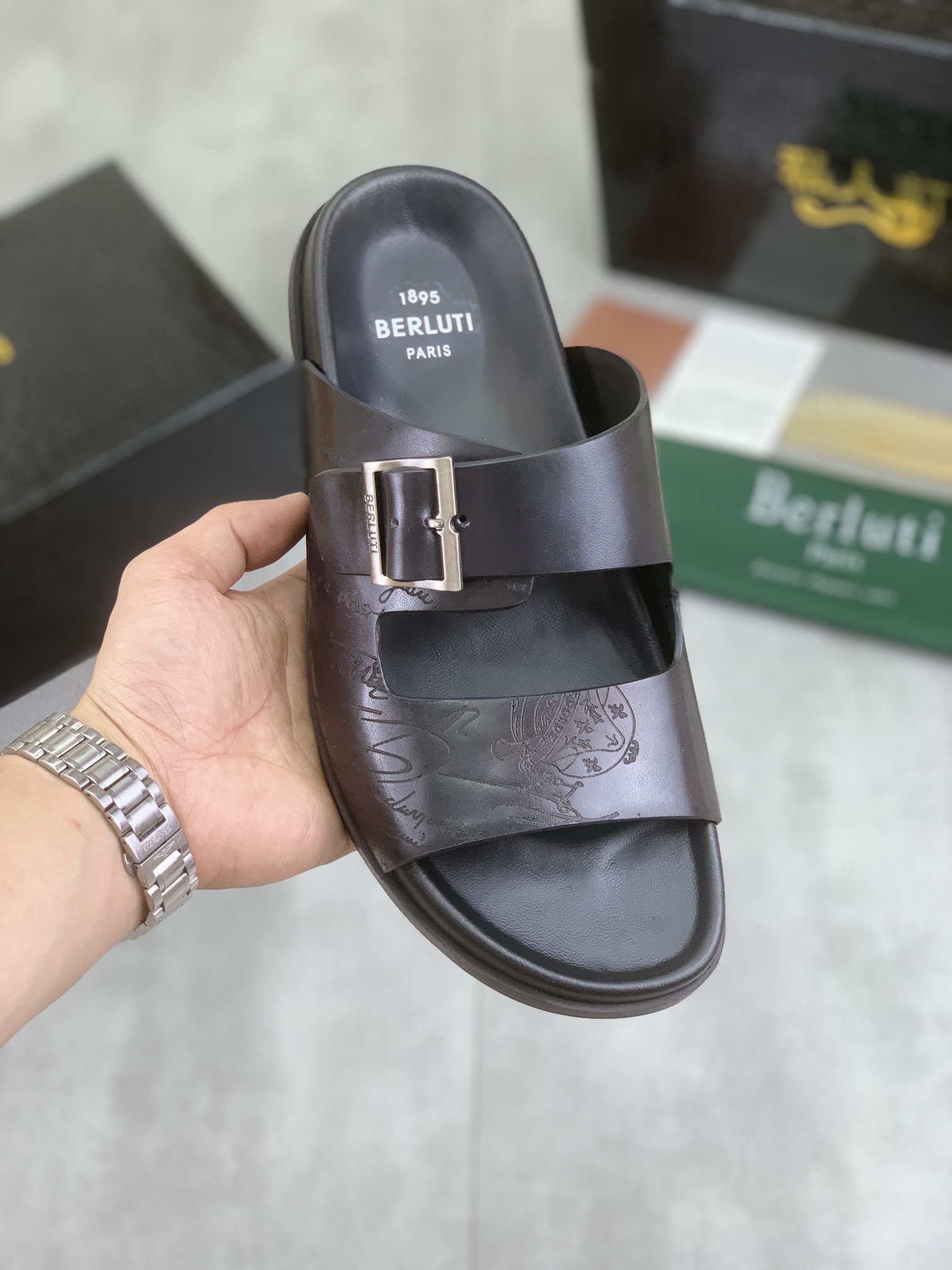 Berluti Shoes Slippers At Cheap Price
 Black Blue Brown Grey Calfskin Cowhide Fashion