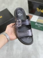 Berluti Shoes Slippers 2023 Replica Wholesale Cheap Sales Online
 Black Blue Brown Grey Calfskin Cowhide Fashion