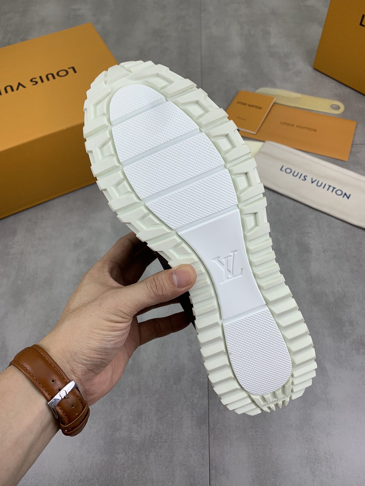 Louis Vuitton Men's Run Away Pulse Sneakers in Black Monogram, Size 38-44 9 i1718815023 632 0