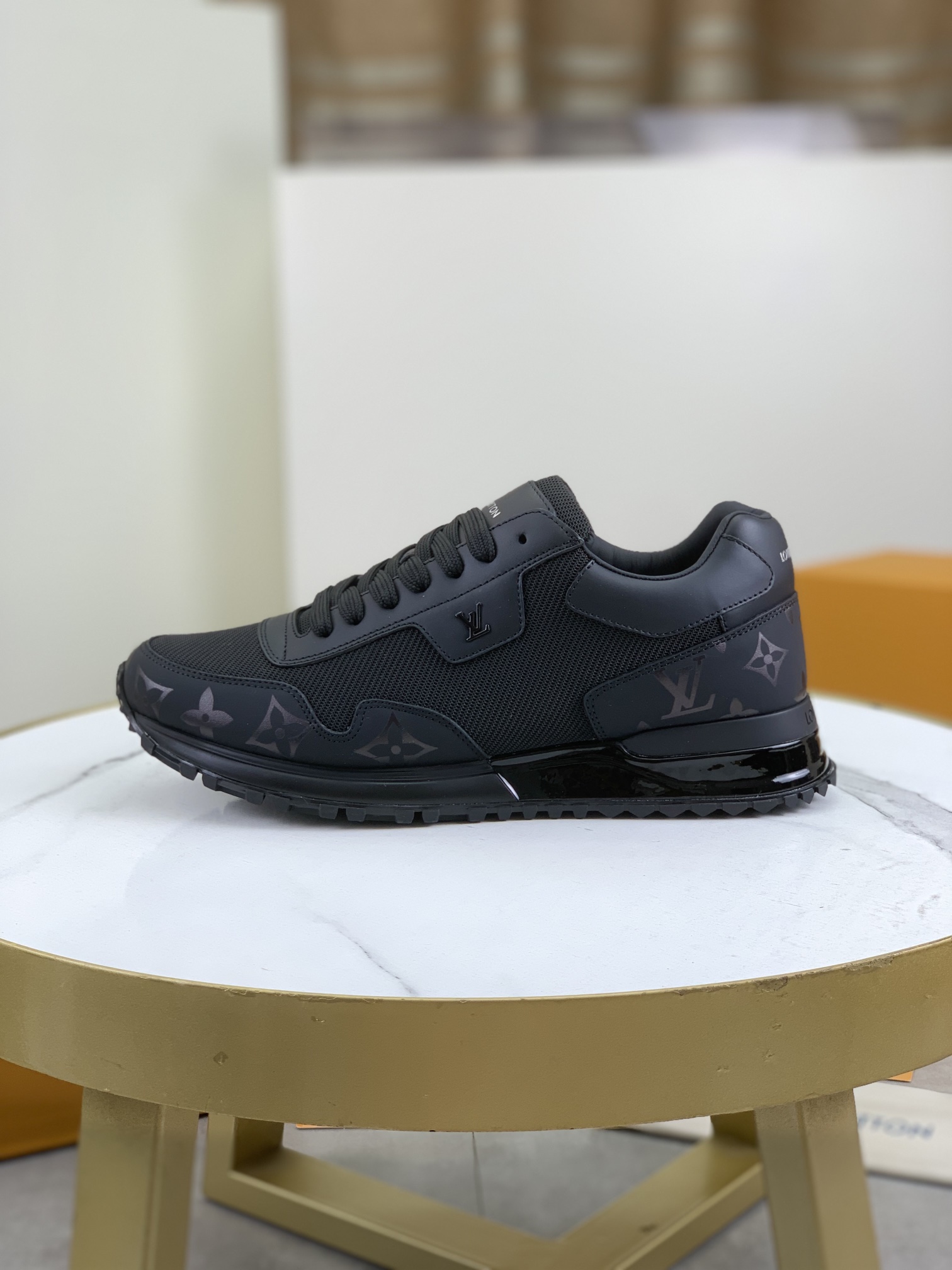 Louis Vuitton Men's Black Leather Run Away Sneakers - Size 38-44 2 i1718815036 1044 3