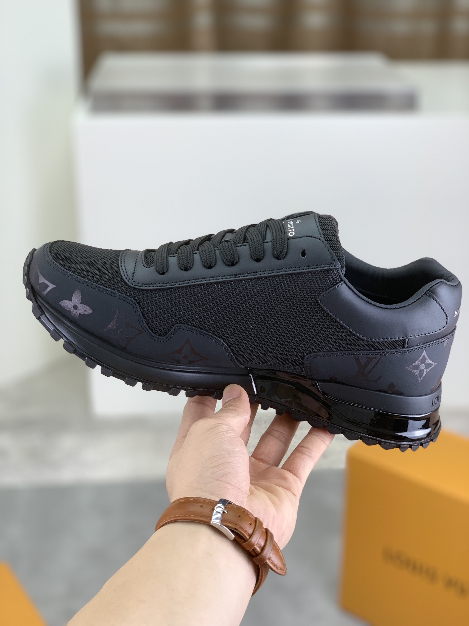 Louis Vuitton Men's Black Leather Run Away Sneakers - Size 38-44 7 i1718815036 1313 5