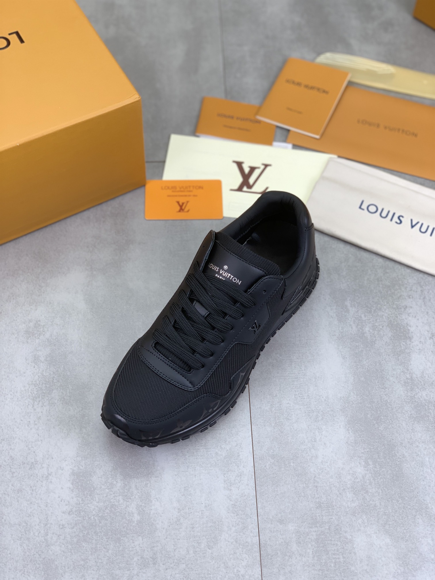 Louis Vuitton Men's Black Leather Run Away Sneakers - Size 38-44 5 i1718815037 5728 6