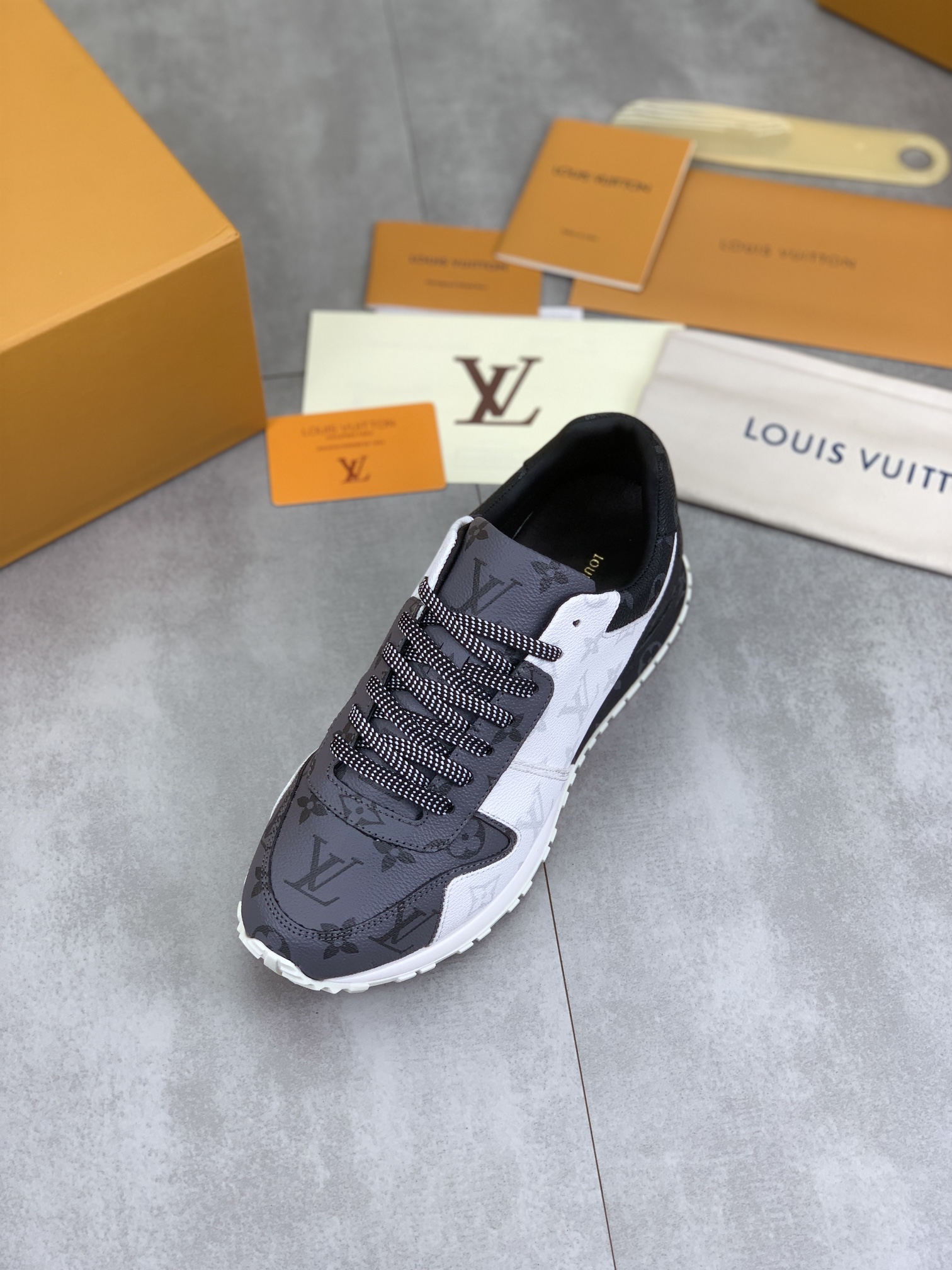 Louis Vuitton Men's Run Away Pulse Sneaker in Monogram Leather 5 i1718815054 7130 0