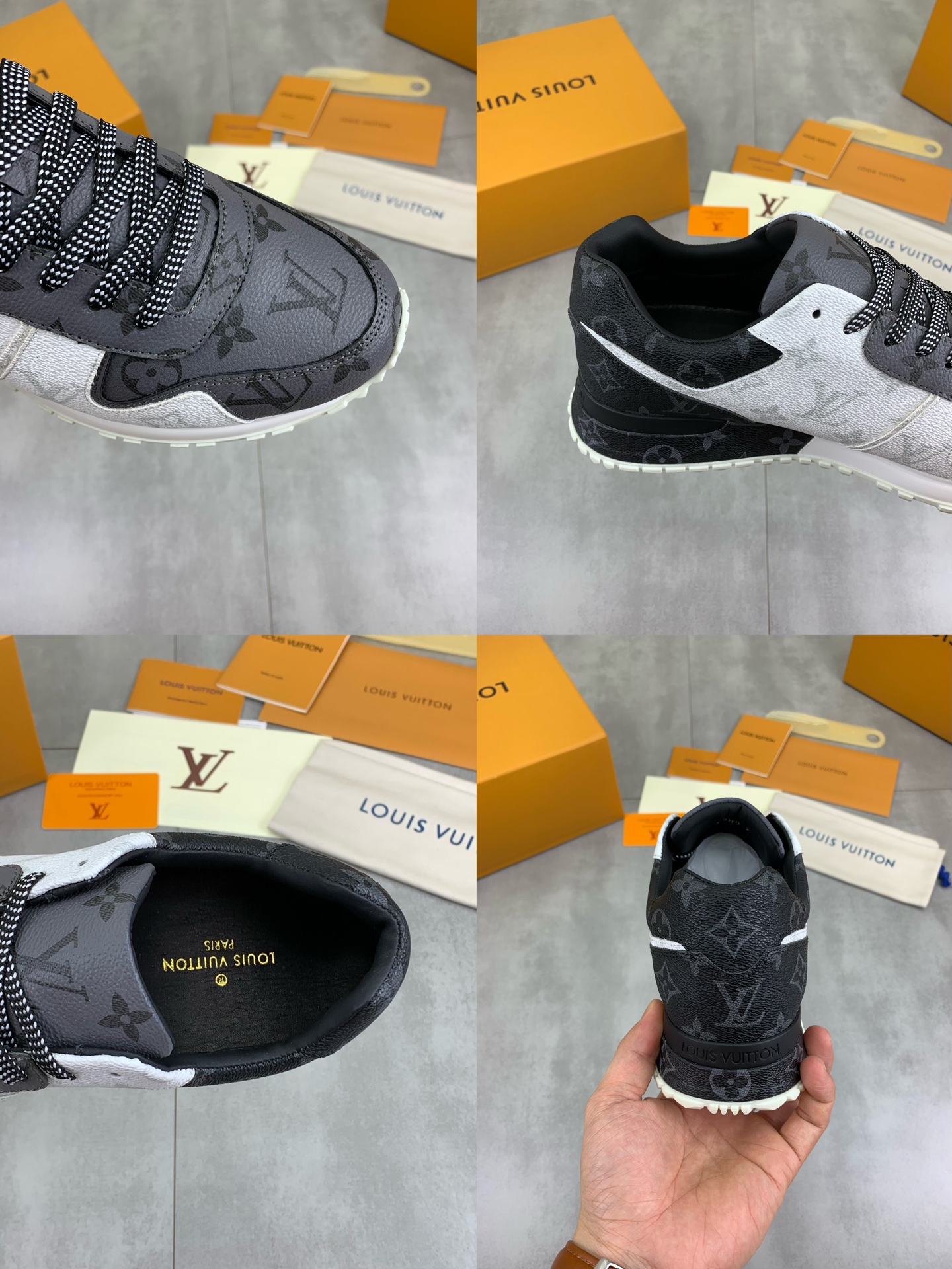 Louis Vuitton Men's Run Away Pulse Sneaker in Monogram Leather 10 i1718815055 4655 0