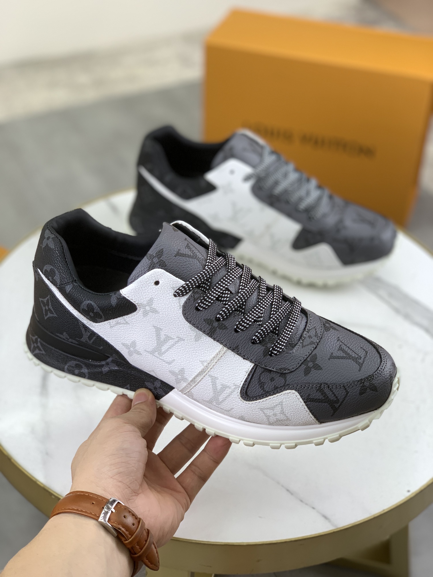 Louis Vuitton Men's Run Away Pulse Sneaker in Monogram Leather 4 i1718815055 9708 0